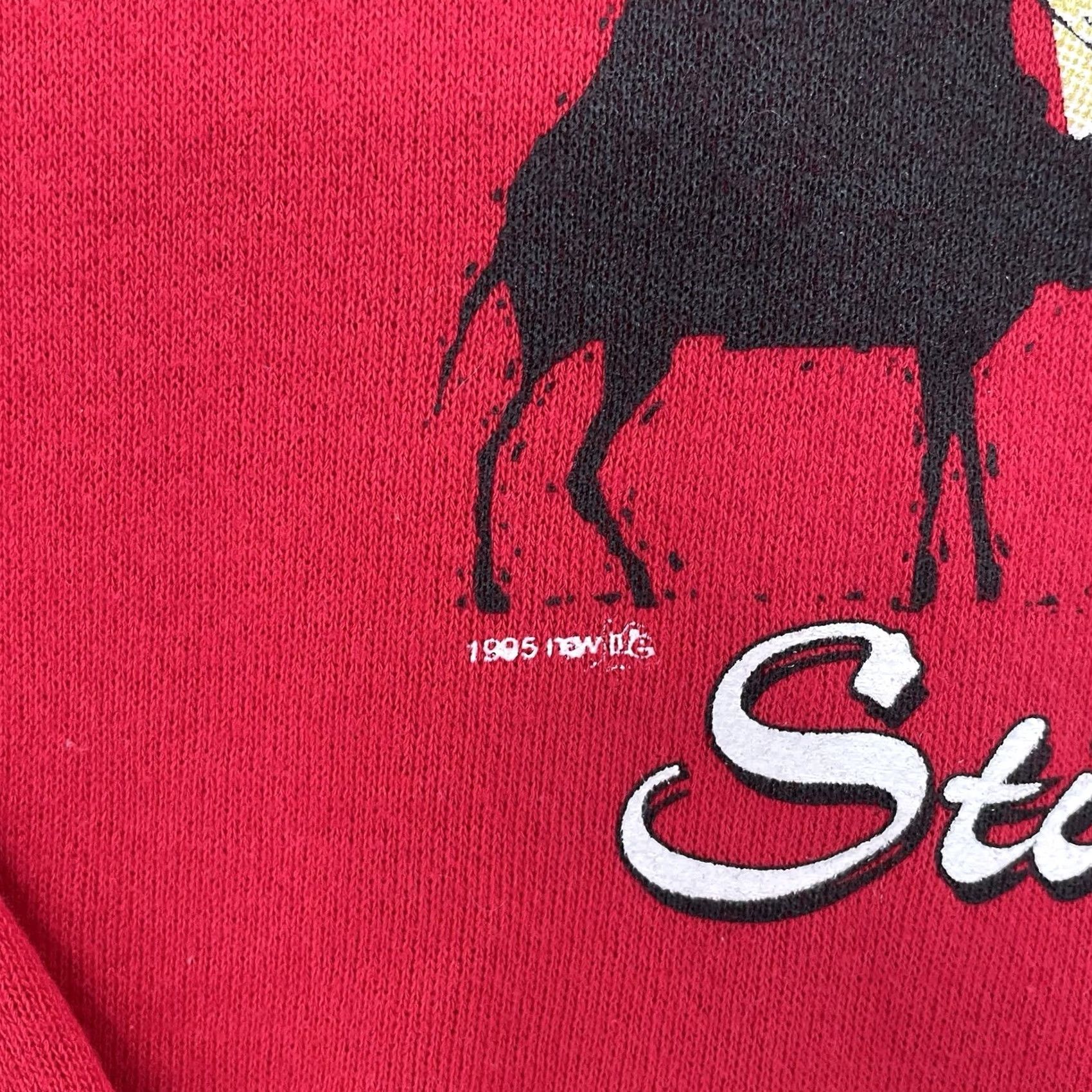 Lee VINTAGE Lee Sweatshirt Pullover Crew Neck Long Sleeve Red 90s Christmas Quotes Mens L Wool Blend Fleece Graphic Print Size US L / EU 52-54 / 3 - 5 Thumbnail