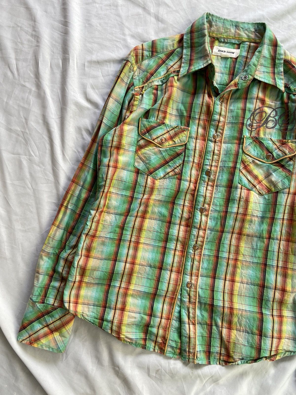 Japanese Brand BEACH SOUND BUTTON DOWN SHIRT Size US M / EU 48-50 / 2 - 3 Thumbnail