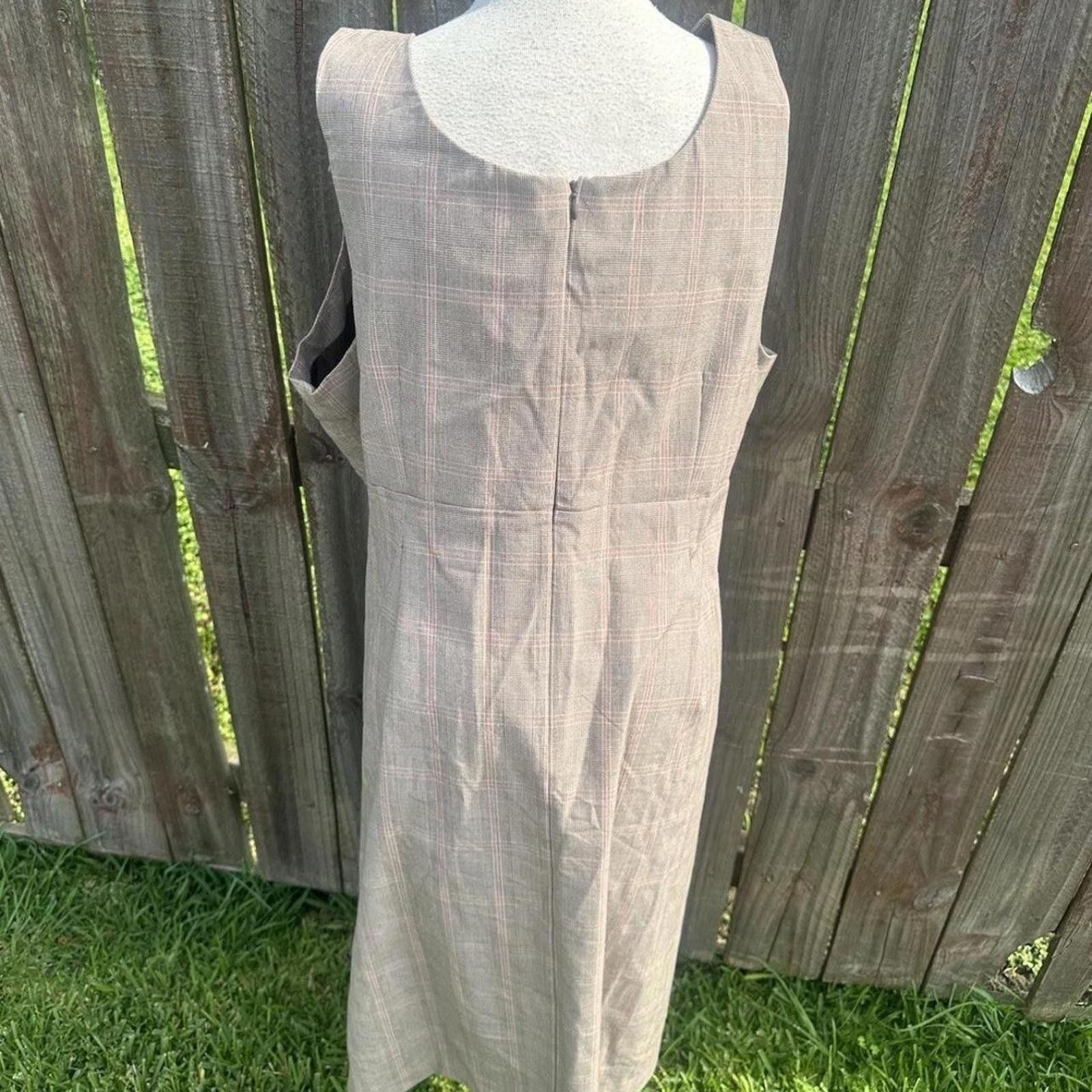 Other Vintage Jumper Dress Plaid Pockets 22w. Size 3XL / US 20-22 - 3 Thumbnail