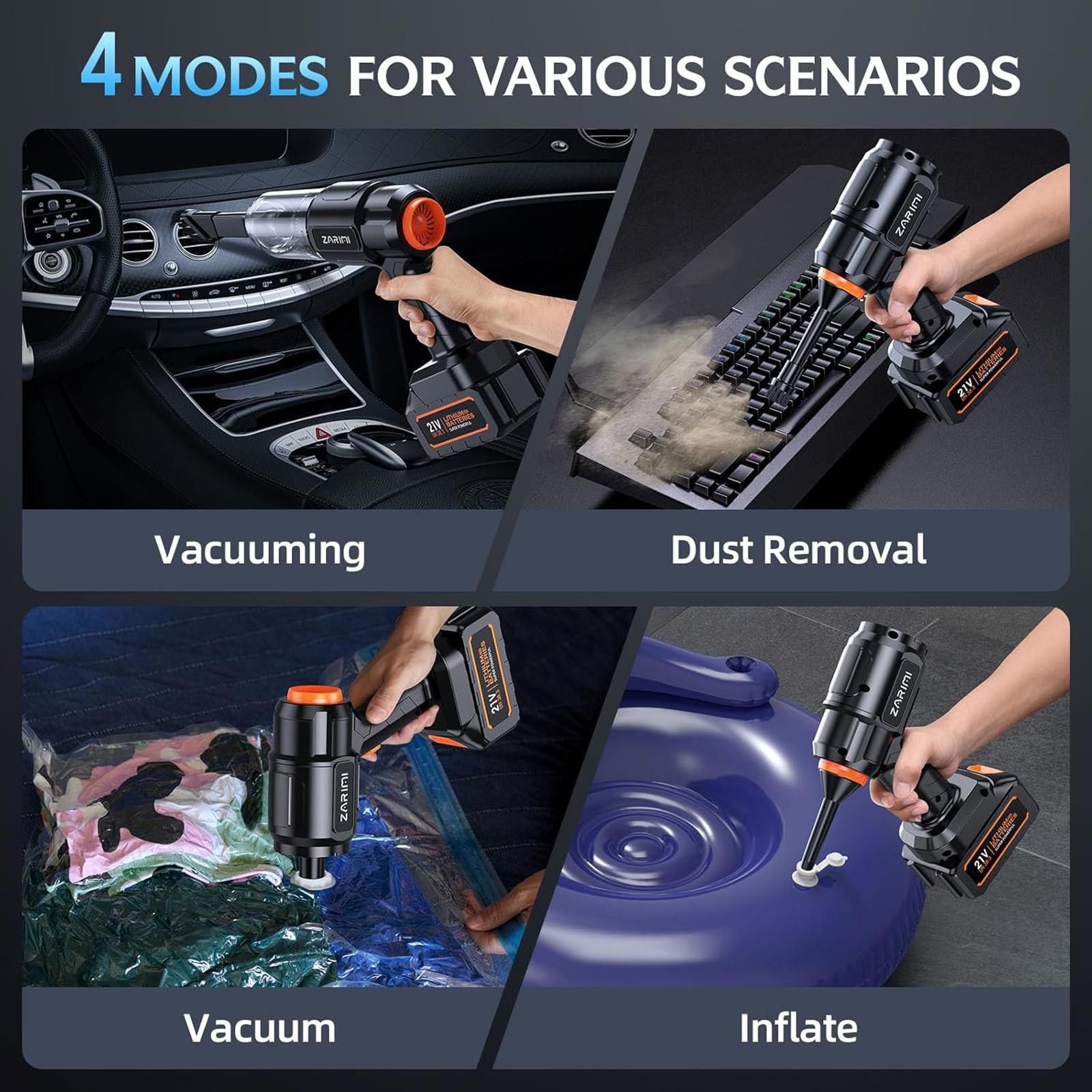 Other Cordless Handheld Vacuum Black, Bagless, Dual Batteries, 6-i Size ONE SIZE - 4 Thumbnail