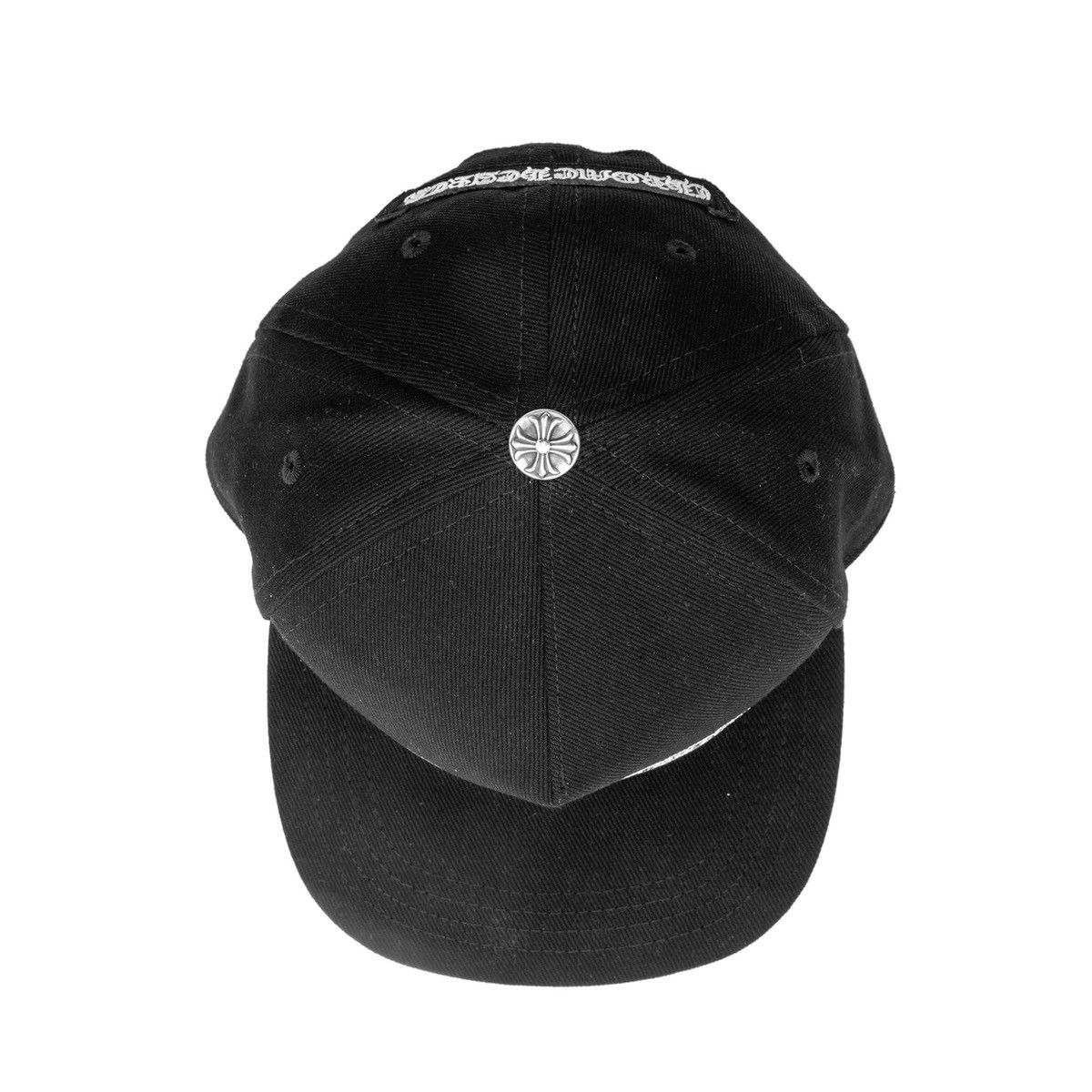 Chrome Hearts Embroidered Scroll Logo Baseball Hat Black White Size ONE SIZE - 7 Thumbnail