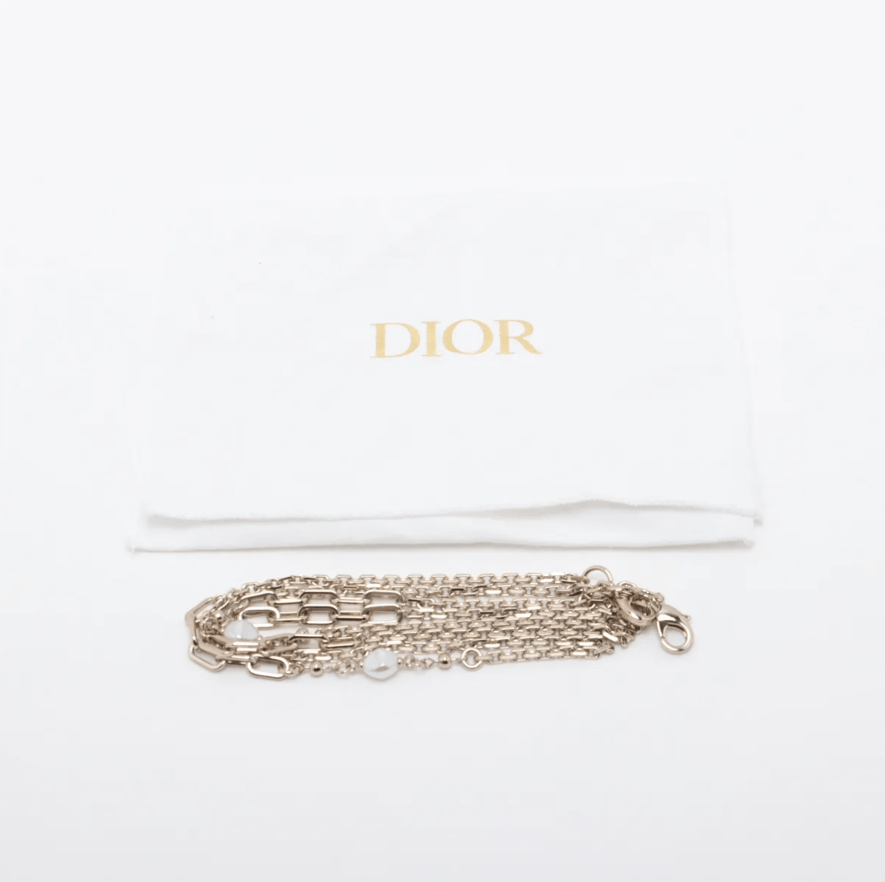 Dior Dior Leather Chain Shoulder Wallet Off-White Size ONE SIZE - 8 Thumbnail