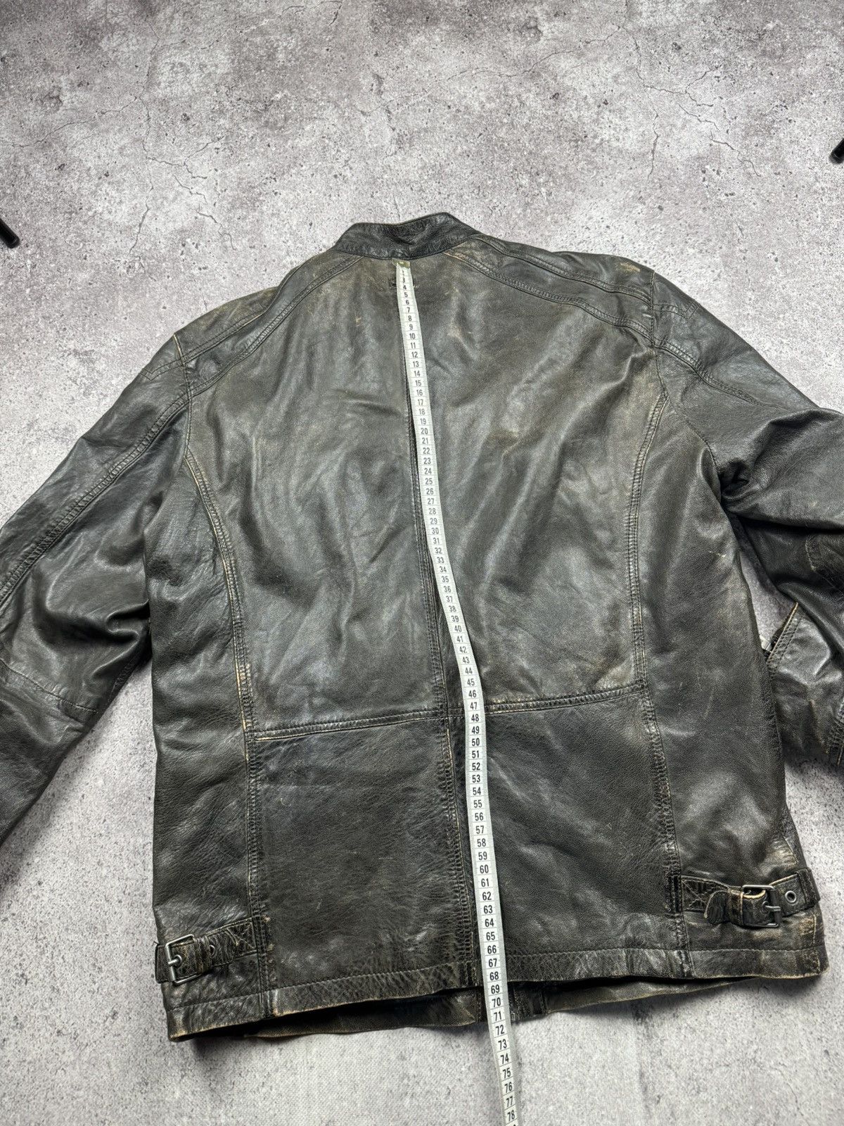 Vintage Crazy Vintage Punk Distressed Leather Jacket Japan Y2K Style Size US L / EU 52-54 / 3 - 16 Thumbnail