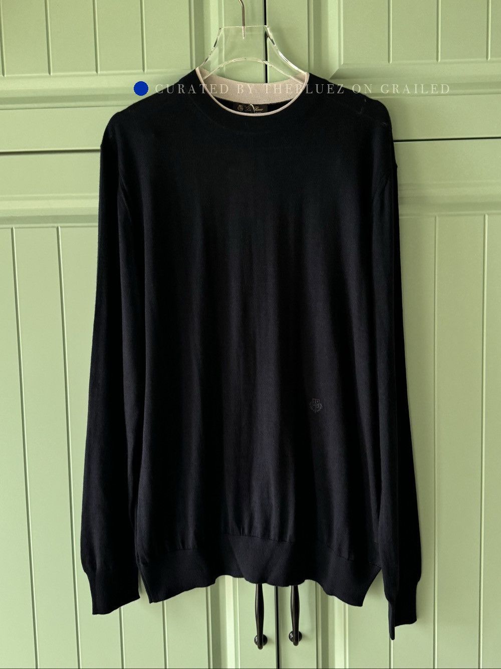 Loro Piana Black Long-Sleeve Crew Neck Sweater - Size M Size US M / EU 48-50 / 2 - 1 Thumbnail