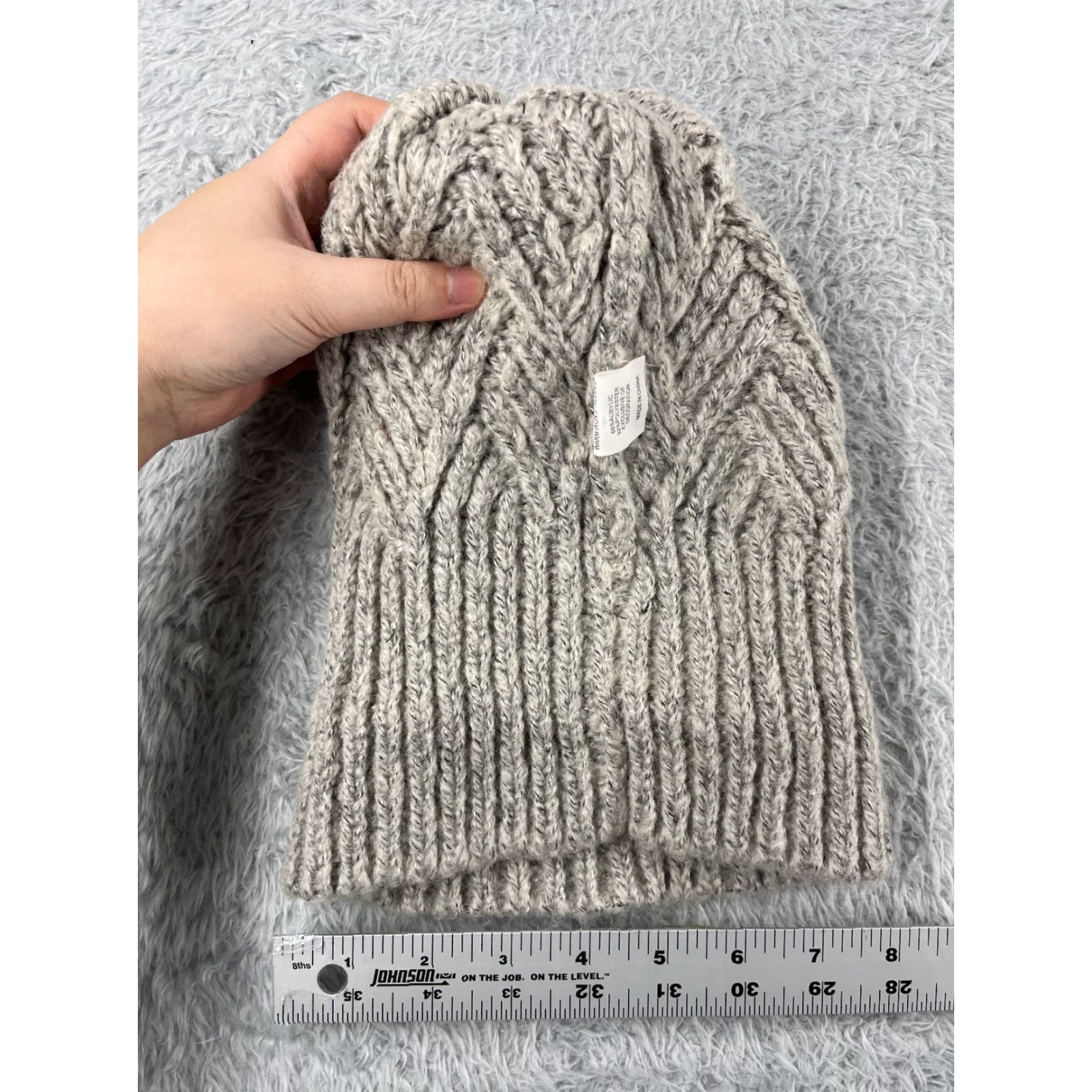 Vintage BeNIEe Toque Womens Beanie Knit Acrylic Polyester Gray One Size Ski Outdoor Adjustable Lightweight Winter Women Size ONE SIZE - 6 Thumbnail