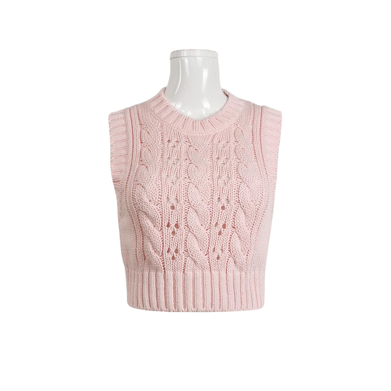 Prada Prada Pink Cable Knit Tank Top Size 40 Size S / US 4 / IT 40 - 1 Thumbnail