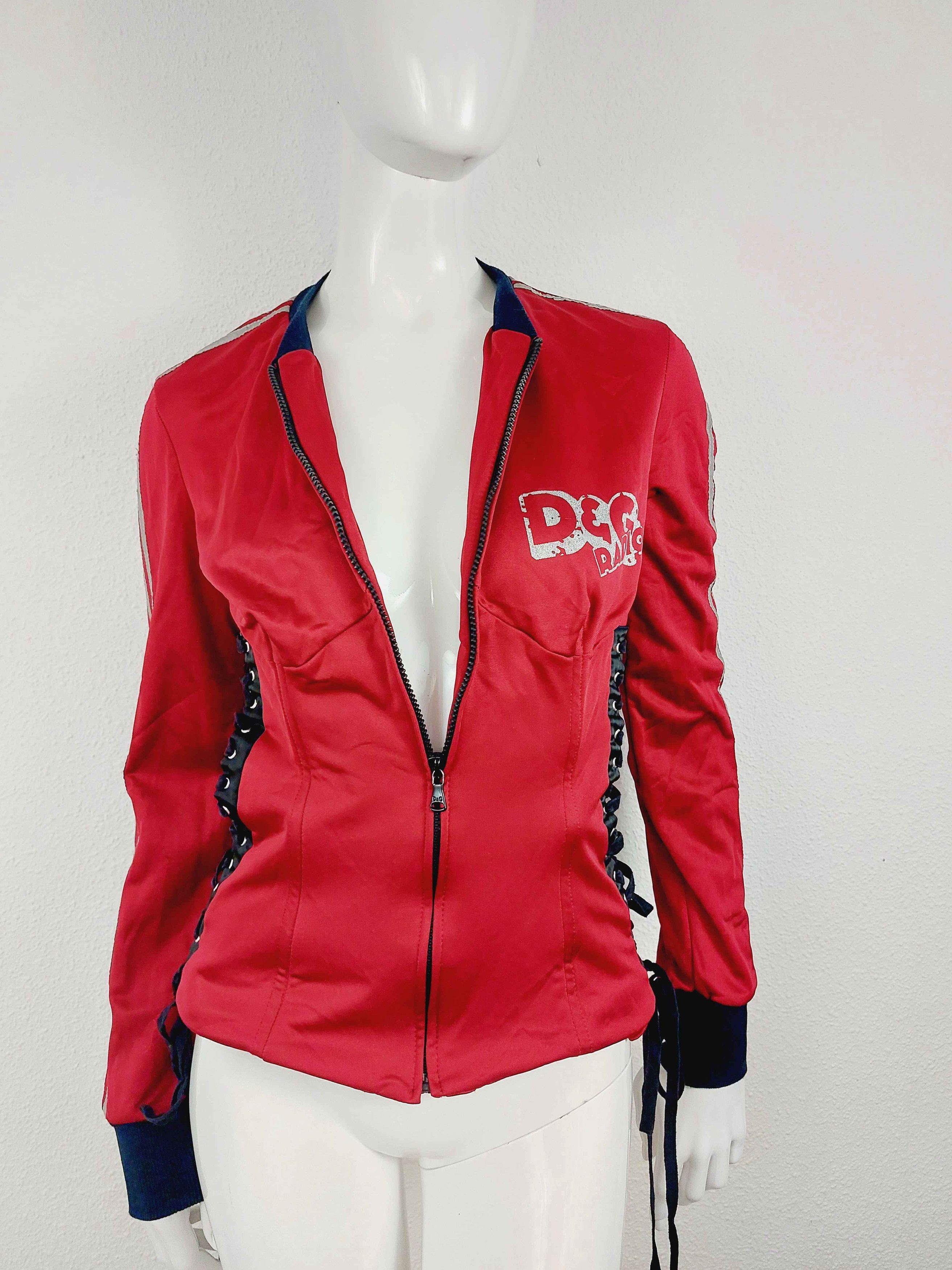 Dolce & Gabbana D&G Dolce and Gabbana Lace-up Corset Zip Jacket Size M / US 6-8 / IT 42-44 - 18 Thumbnail