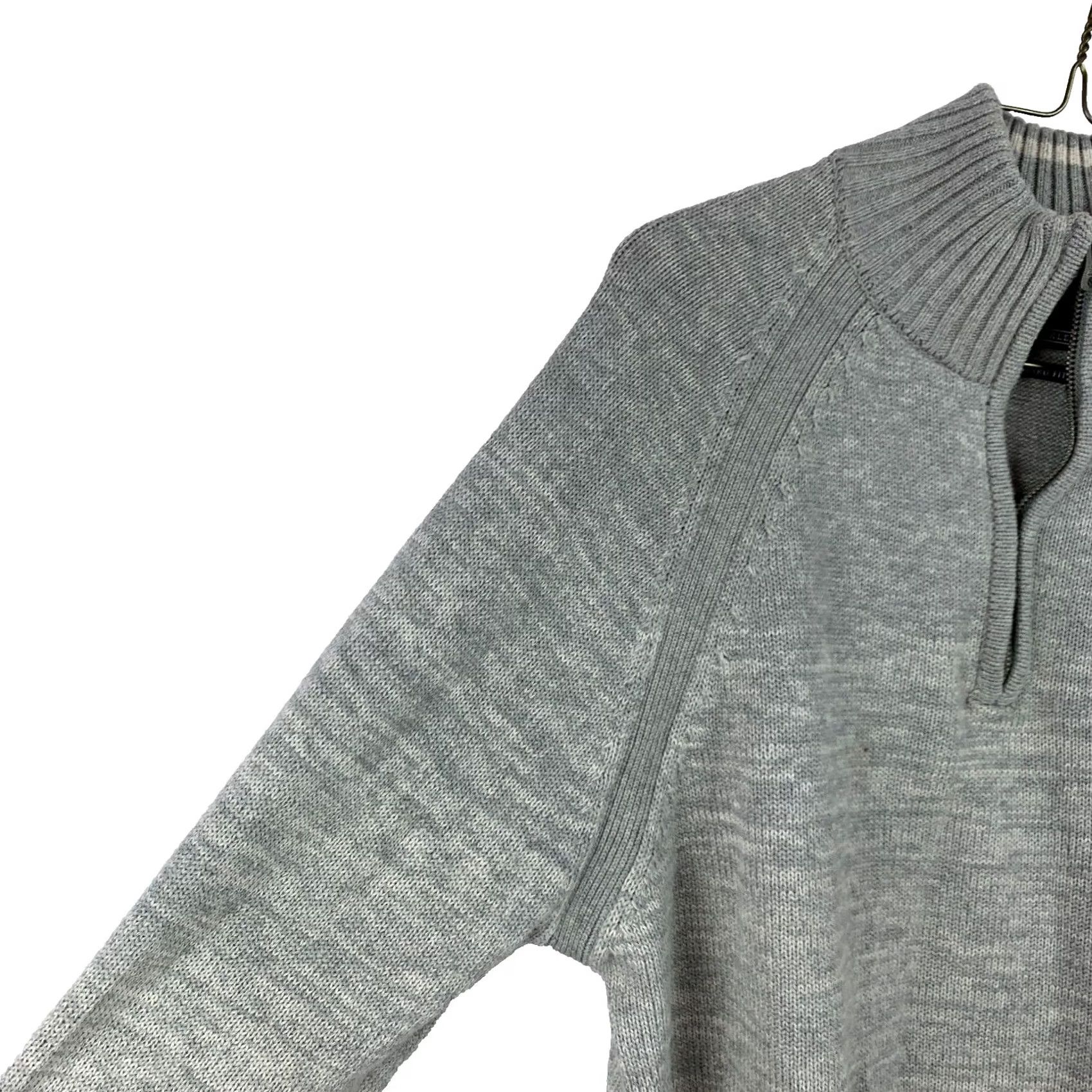 Vintage Buckle Sweater Gray Quarter Zip Medium Size US M / EU 48-50 / 2 - 2 Thumbnail