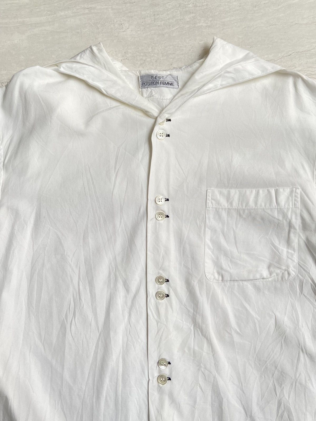 Designer × Japanese Brand FEMME White Shirt Size US L / EU 52-54 / 3 - 3 Thumbnail