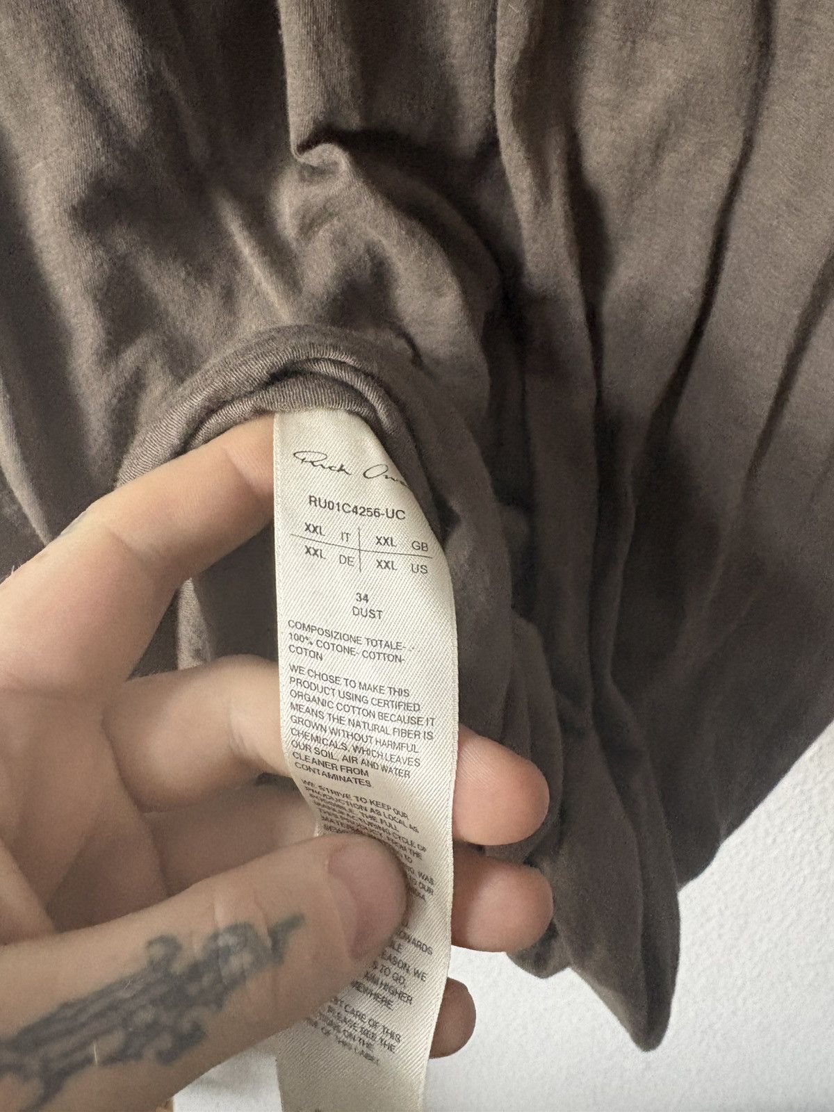 Rick Owens Rick Owens double layer tshirt Size US XXL / EU 58 / 5 - 5 Thumbnail