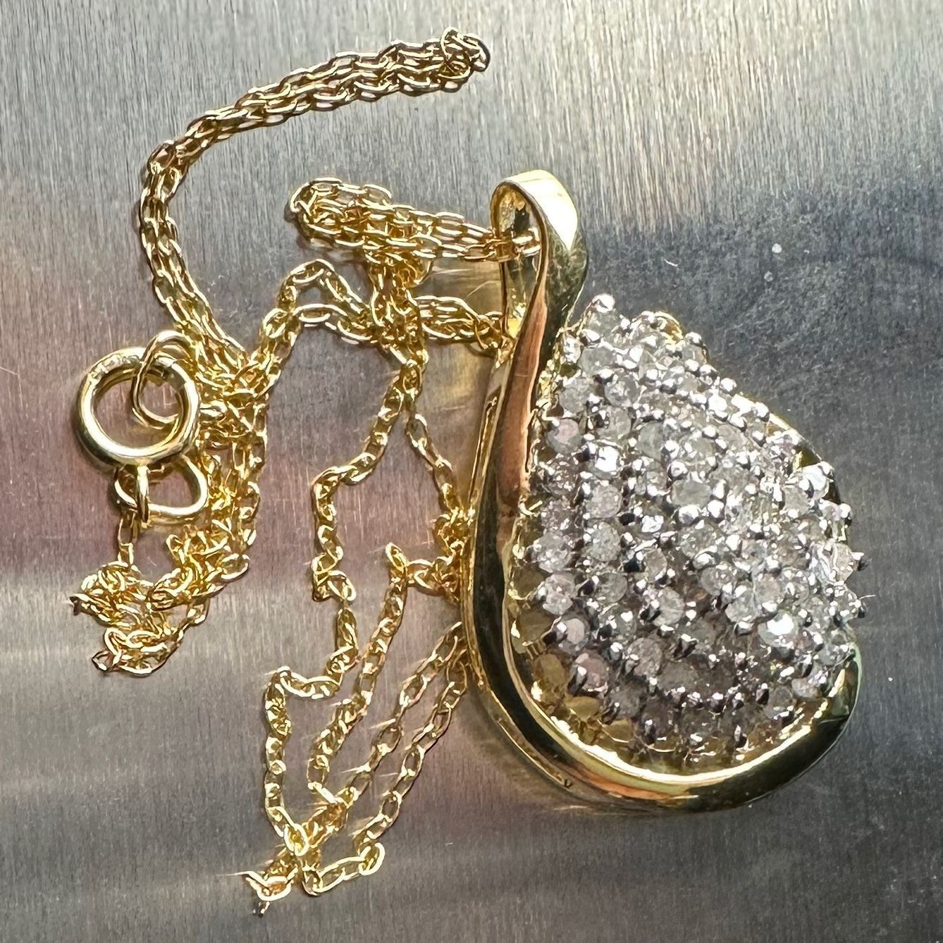 Other Stunning Pear cut 1.00 Carat Natural Diamond Necklace Size ONE SIZE - 14 Thumbnail
