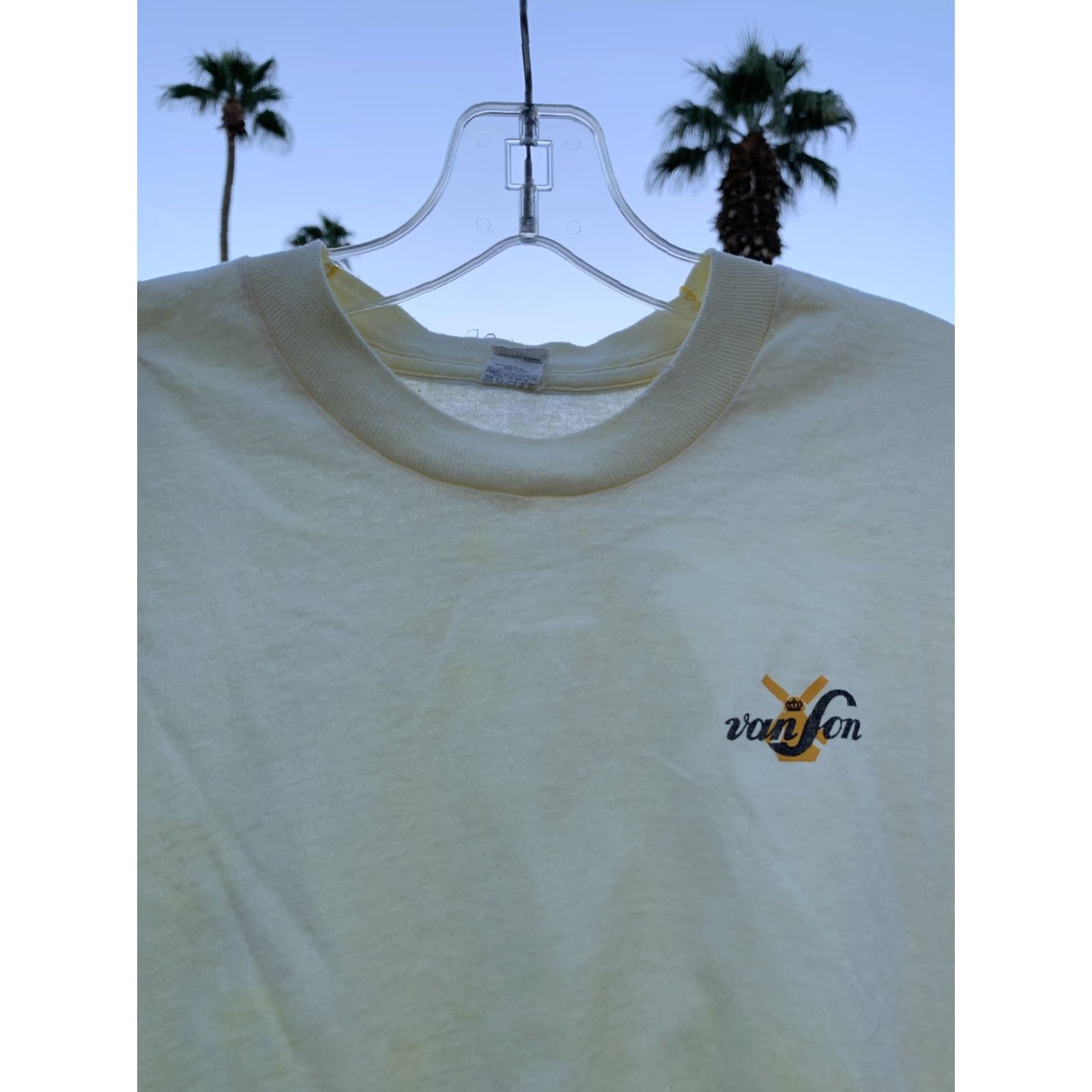 Vintage VINTAGE Screen Stars T Shirt Graphic Tee Short Sleeve XL Unisex Yellow 1980s Windmill Graphic Shirt Size US XL / EU 56 / 4 - 7 Thumbnail