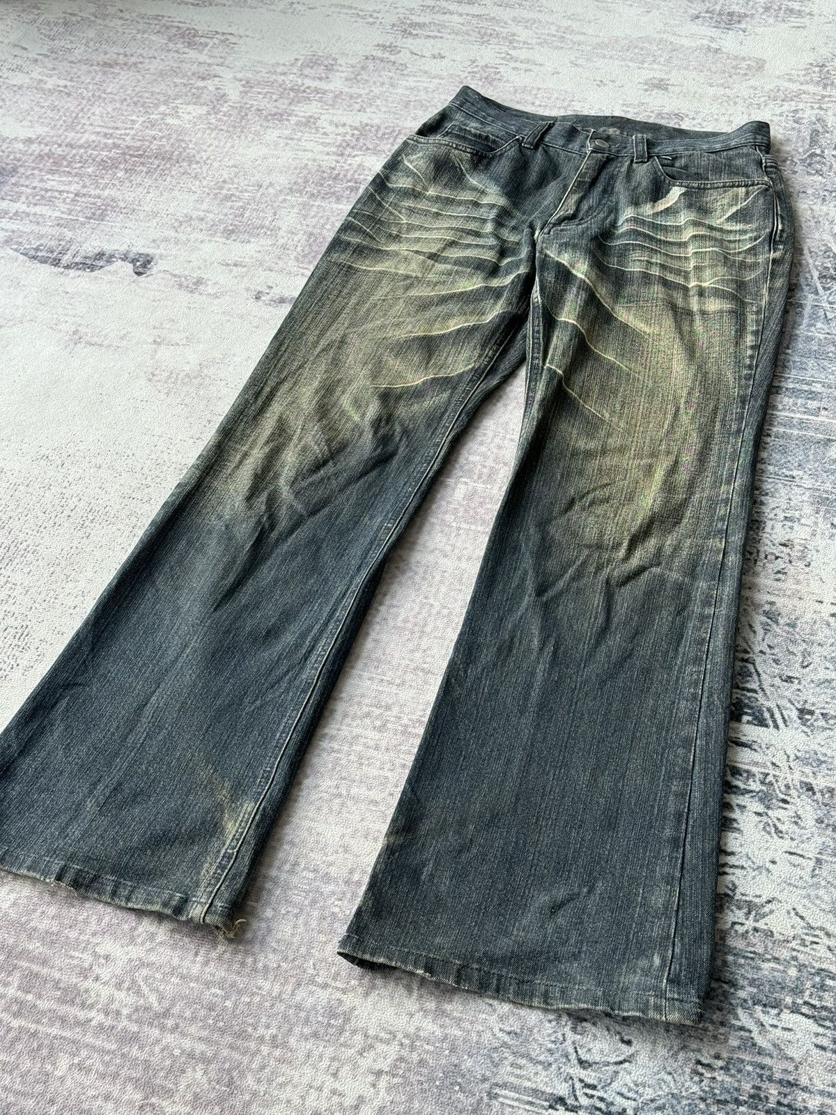 Japanese Brand Vintage A.S.M Super Flared Distressed Denim Size US 29 - 5 Thumbnail