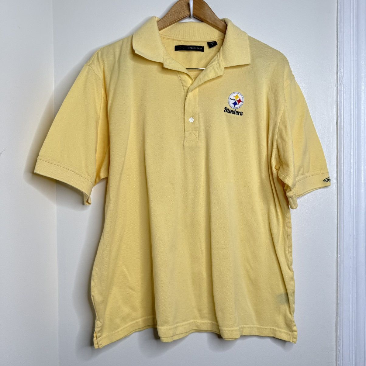 Greg Norman Greg Norman Pittsburgh Steelers Polo Shirt Yellow MLarge Size US L / EU 52-54 / 3 - 1 Thumbnail