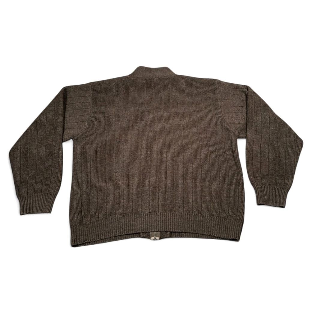 Vintage VINTAGE Northern Isles Sweater Cardigan Adult XL Brown 90s Zip Full Zip Pockets Mock Neck Rib Knit Mens XL Brown 90s Vintage Size US XL / EU 56 / 4 - 3 Thumbnail