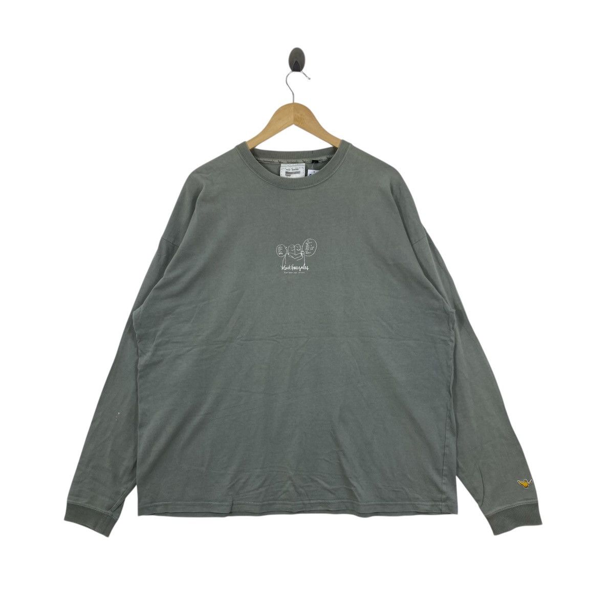 Vision Streetwear Mark Gonzales "Hang Around" Art L/S Tee Gray XL Skateboard Size US XL / EU 56 / 4 - 2 Thumbnail