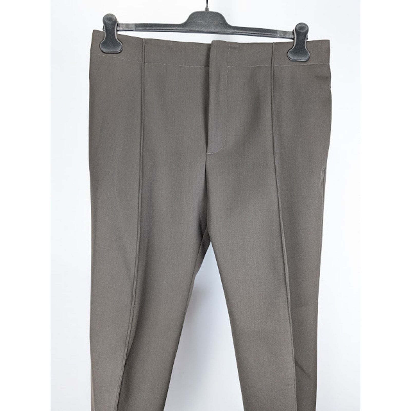 Bottega Veneta o1rshd1 Compact Wool Trousers in Olive Size US 34 / EU 50 - 3 Thumbnail