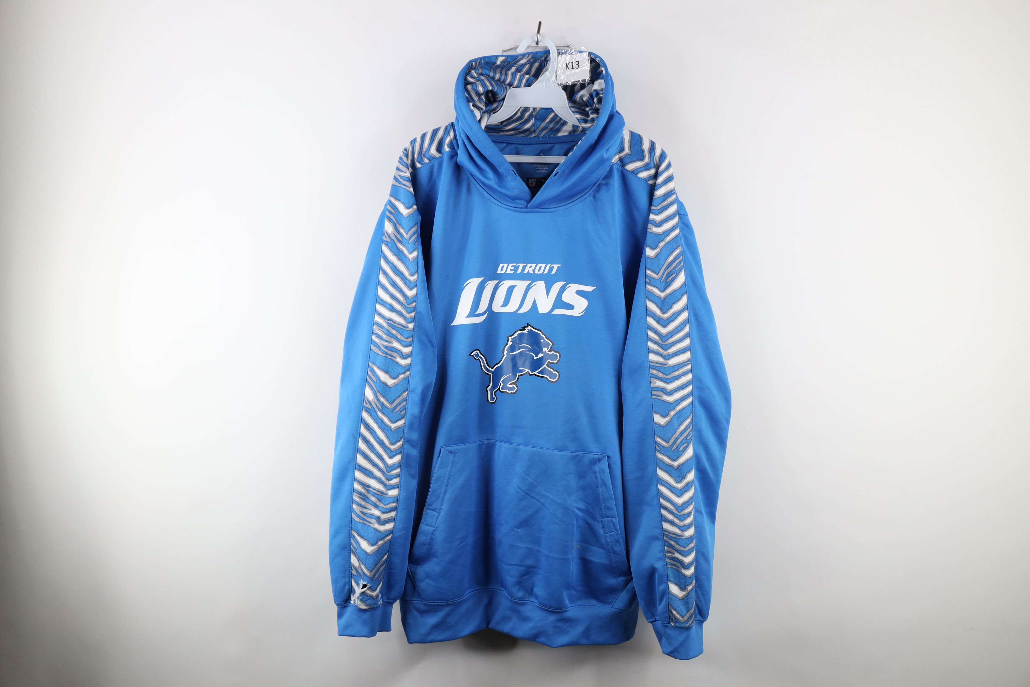 90s Distressed Detroit Lions NFL retailer pullover sweatshirt hoodie size XL