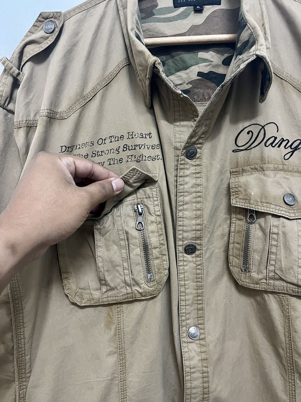 14th Addiction × In The Attic × Share Spirit Homme Y2K In The Attic Western Military Workshirt Shirt Size US XXL / EU 58 / 5 - 6 Thumbnail