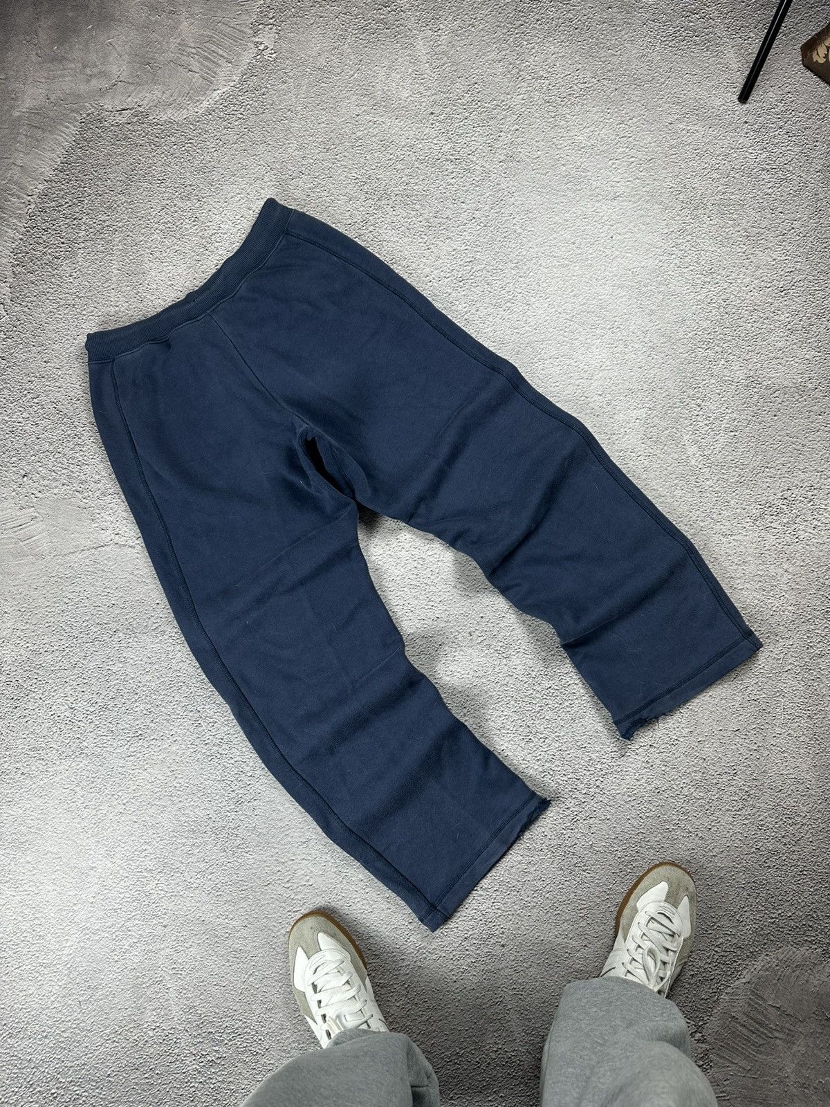 Nike Vintage Nike Wide Leg Fleece Baggy Sweatpants Navy Blue Size 30" / US 8 / IT 44 - 3 Thumbnail