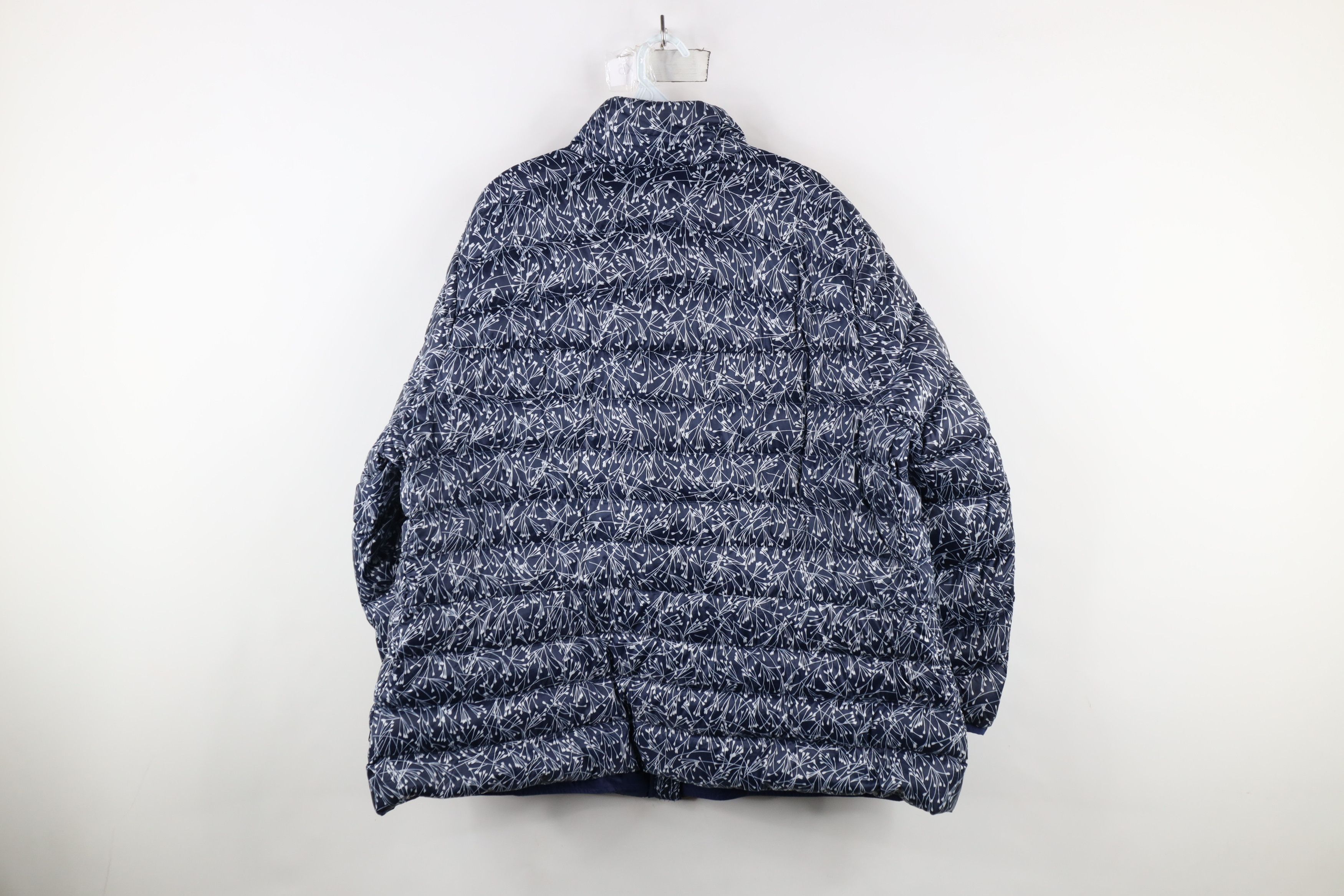 Lands' End × Vintage Lands End Down Insulated Flower Full Zip Puffer Jacket Blue Size XXL / US 16-18 / IT 52-54 - 11 Thumbnail