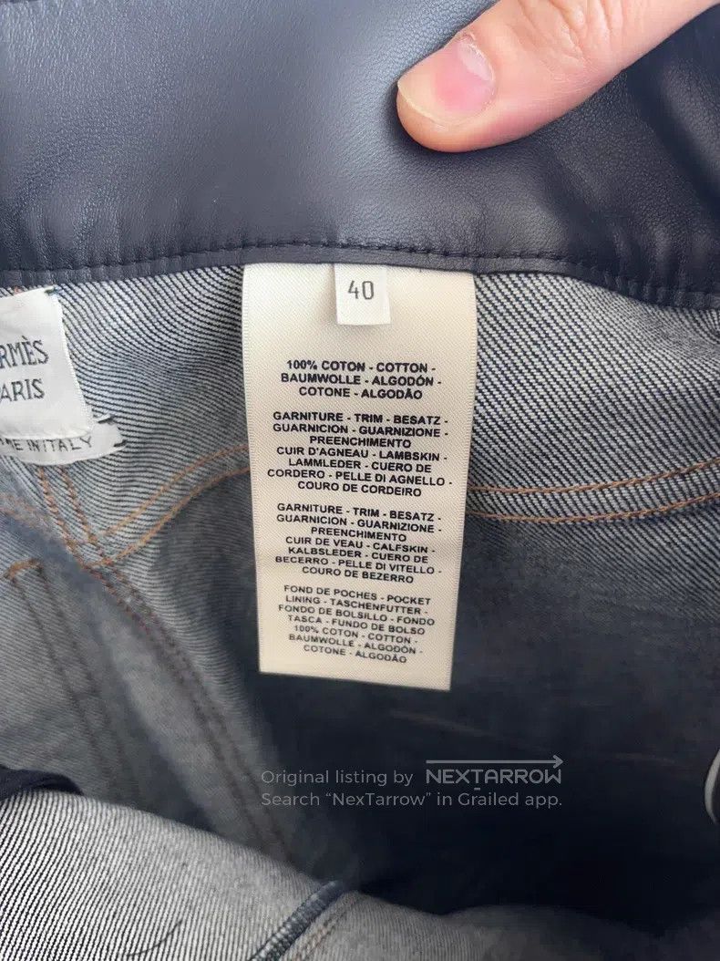 Hermes Hermes Denim jeans with leather patches design Size 26" / US 2 / IT 38 - 4 Thumbnail