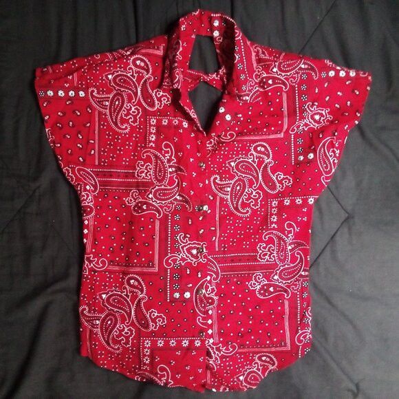 Other Vintage Circle T Bandana Paisley Western Shirt Sleeveless Size S / US 4 / IT 40 - 2 Thumbnail