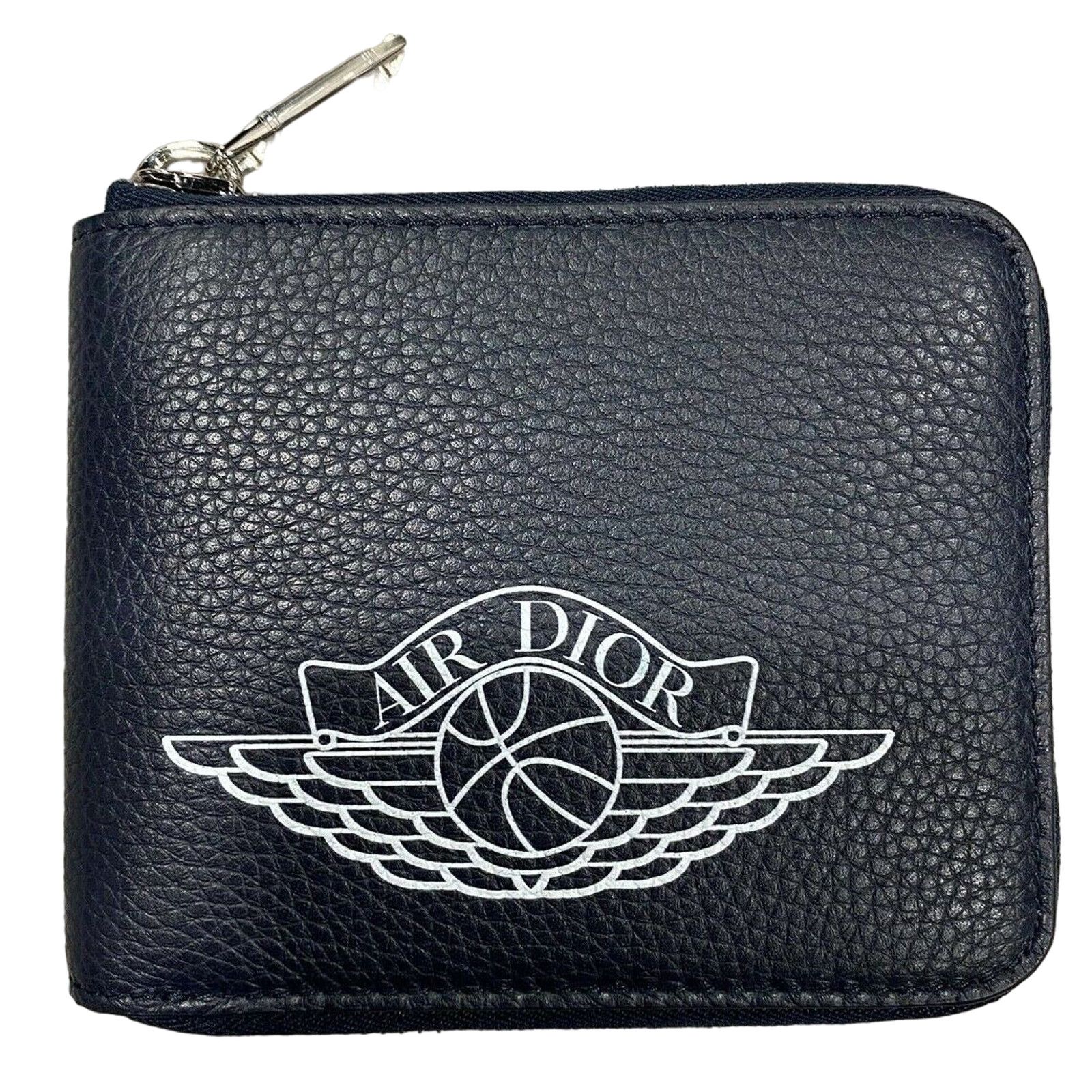 Dior Air Dior Jordaan White Logo Small Zip Around Compact Wallet Size ONE SIZE - 1 Thumbnail