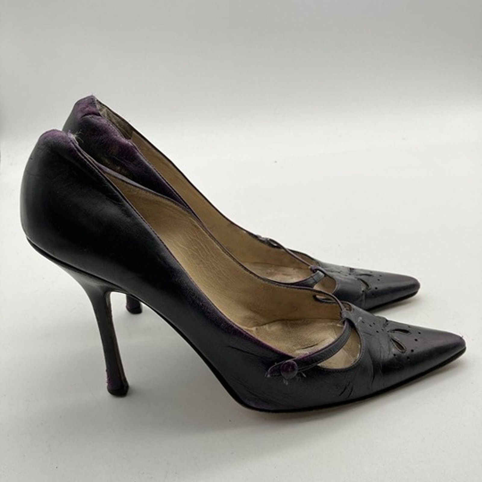 Jimmy Choo Jimmy Choo Leather Pumps Women's Size US9, IT39.5 Size US 9 / IT 39 - 1 Thumbnail
