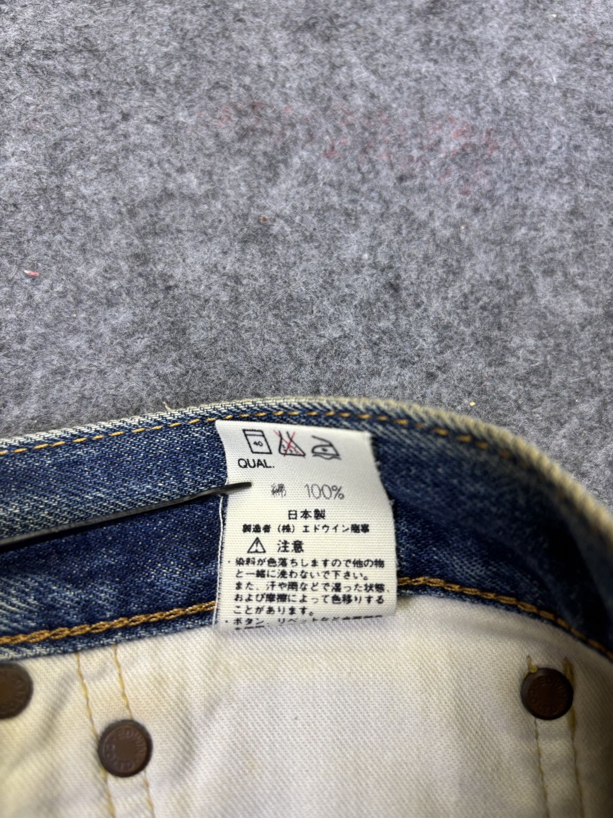 Edwin 💥Wide Selvedge💥Vtg Edwin 505 Wide Blue Wash Denim F964 Size US 28 / EU 44 - 15 Thumbnail