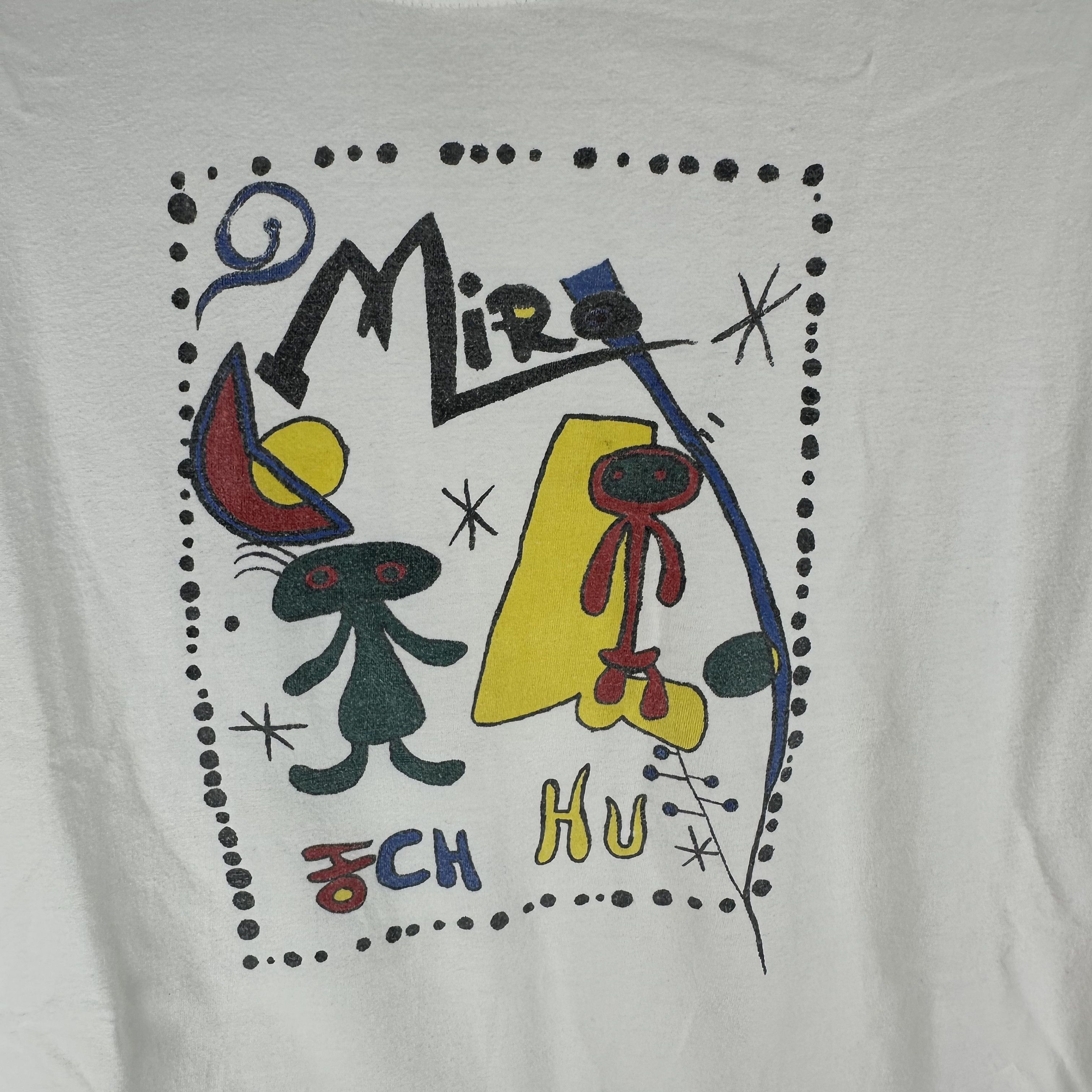 Vintage Vintage 90s Joan Miro Abstract Artwork Graphic T-Shirt Size US L / EU 52-54 / 3 - 2 Thumbnail