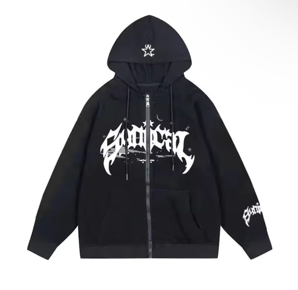 Other Retro Y2K Star Graffiti Hip Hop Zip Hoodies Punk Jacket Size US XL / EU 56 / 4 - 1 Thumbnail