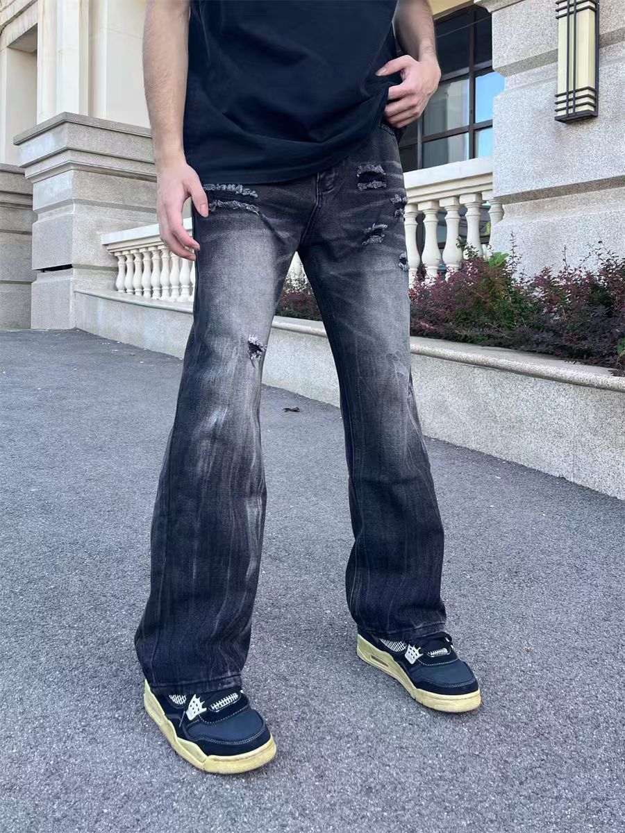 Hip Hop Street Washed Faded Ripped Jeans Size 32