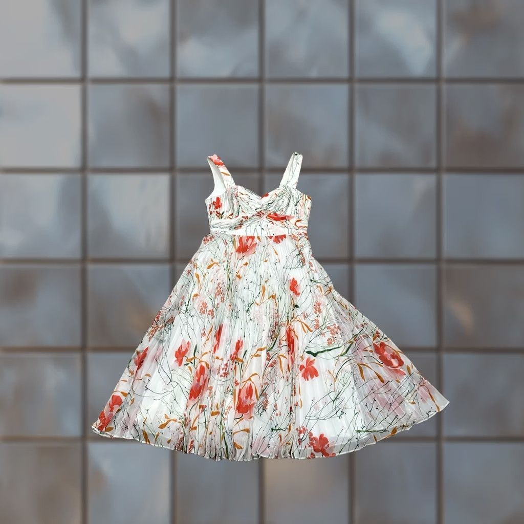 Karen Millen VINTAGE N/A Karen Millen Floral Midi Dress Royal Ascot N/A Size M / US 6-8 / IT 42-44 - 1 Thumbnail