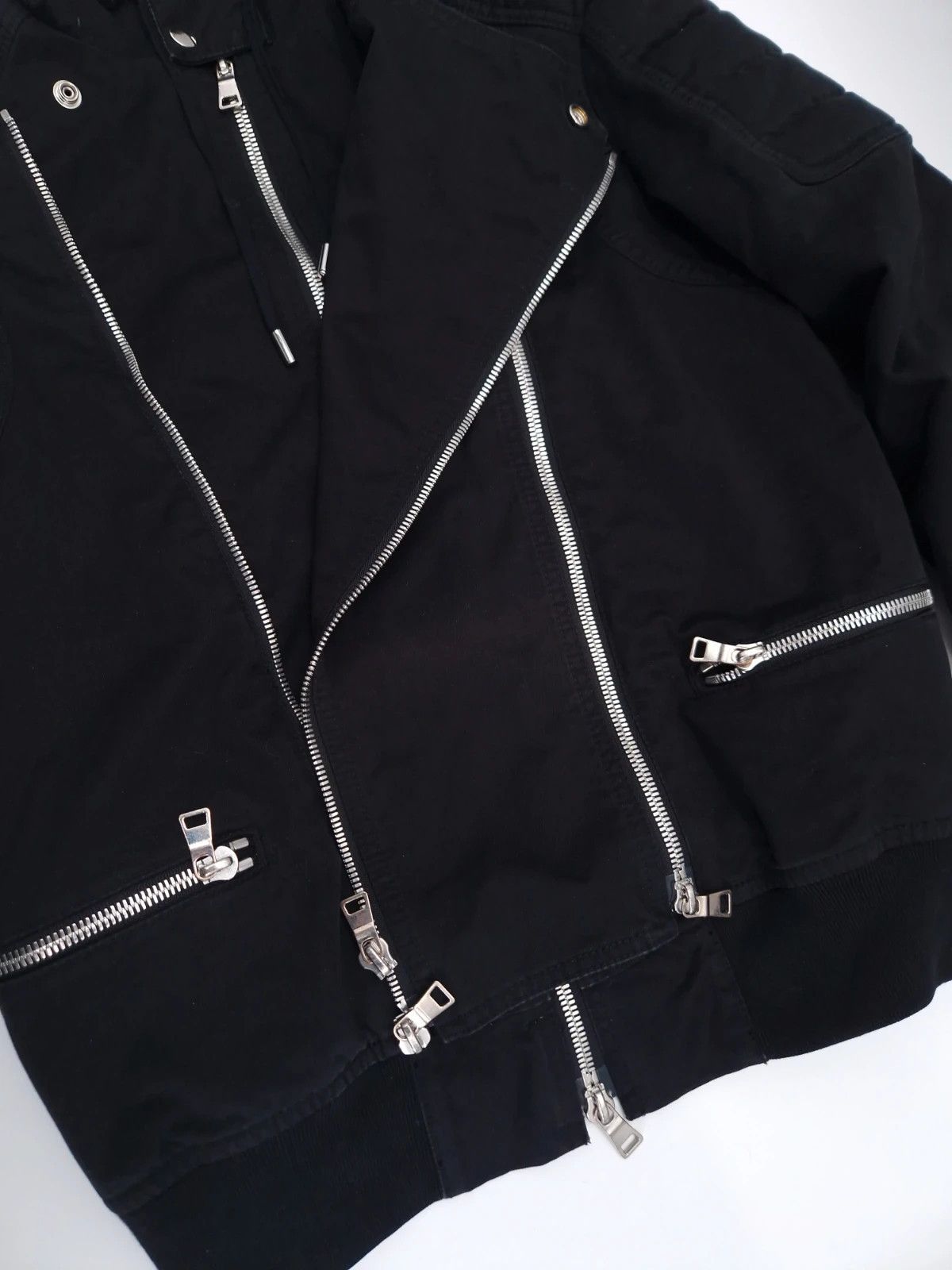 Balmain Balmain Hooded Biker Jacket Made in Japan Size US L / EU 52-54 / 3 - 12 Thumbnail