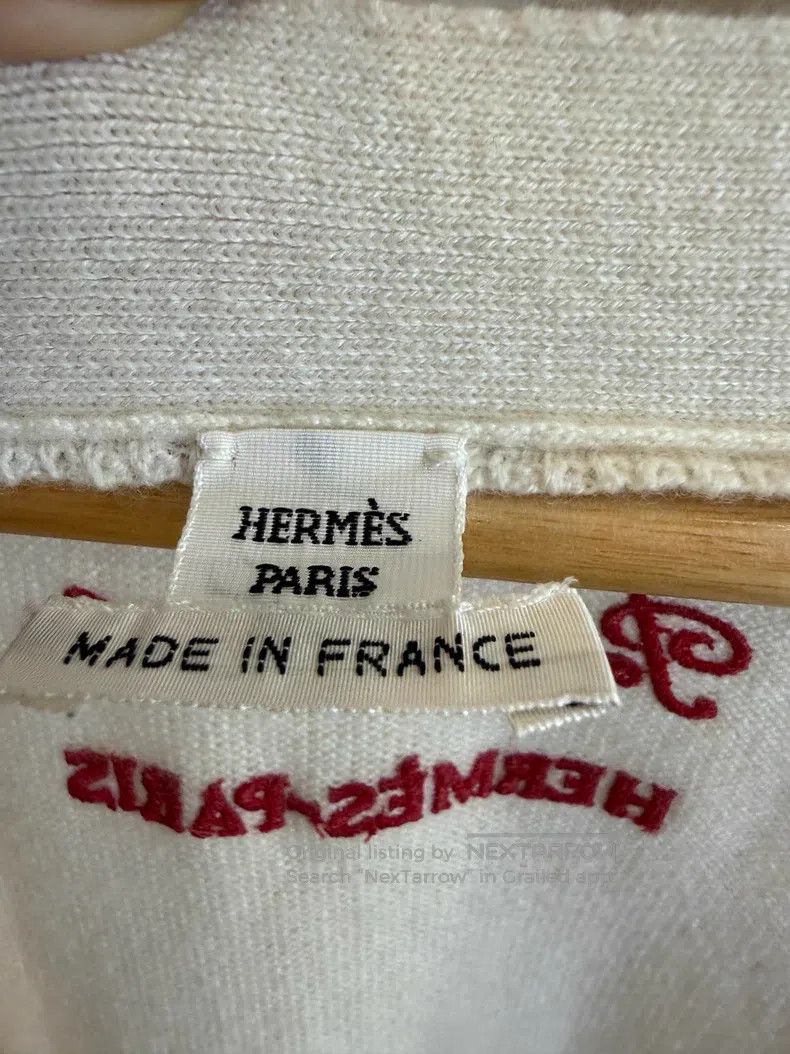 Hermes Hermes Beige Cashmere Open Cardigan with Red Snowman and S Size XS / US 0-2 / IT 36-38 - 5 Thumbnail