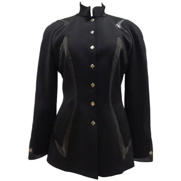 Thierry Mugler Thierry Mugler Trademark Vintage Black Fitted Jacket (M) Size M / US 6-8 / IT 42-44 - 2 Thumbnail