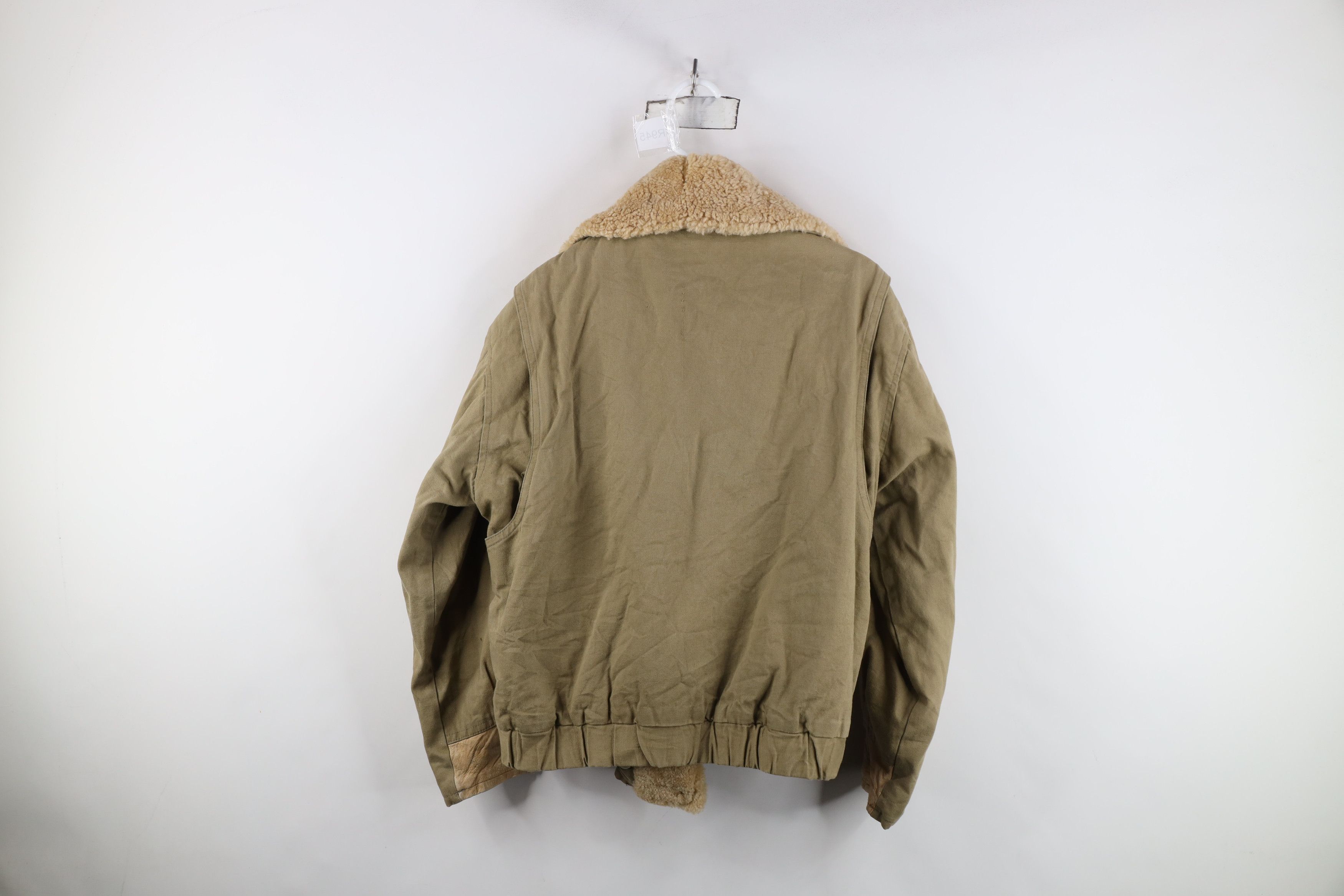 Vintage Vintage 80s Amelia Earhart Shearling Leather Flight Jacket Size M / US 6-8 / IT 42-44 - 14 Thumbnail