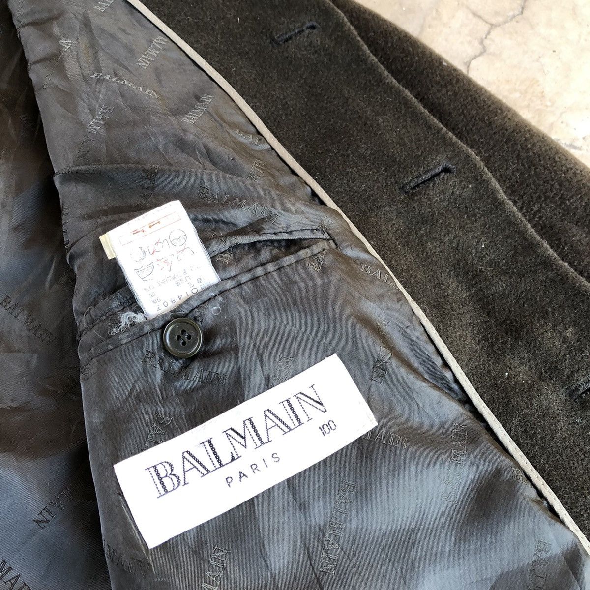 Balmain ❤️Authentic❤️Balmain Handmade Sherpa Collar Wool Heavy Jacket Size US M / EU 48-50 / 2 - 15 Thumbnail