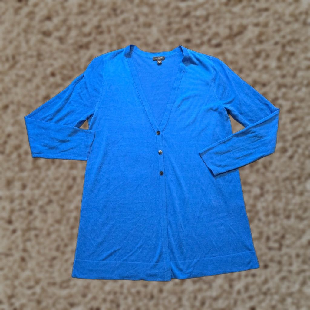 J. Jill J. Jill Cardigan Womens Medium Blue Wearever Stretch Lightweight Casual Capsule Knit Sweater Size M / US 6-8 / IT 42-44 - 1 Thumbnail