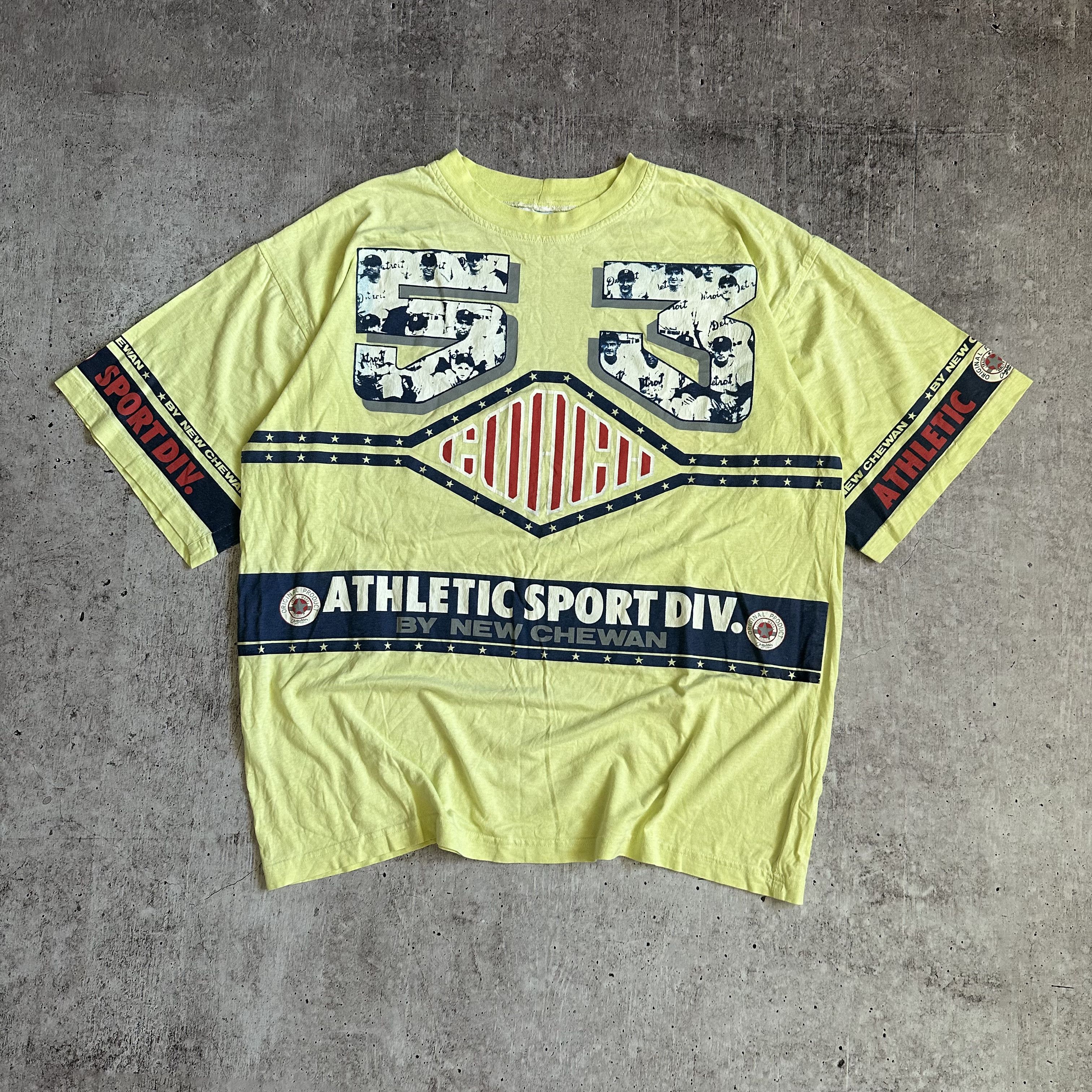 Vintage 53 Athletic Sport Div. By new Chewan 90s Vintage T Shirt Size US L / EU 52-54 / 3 - 1 Thumbnail