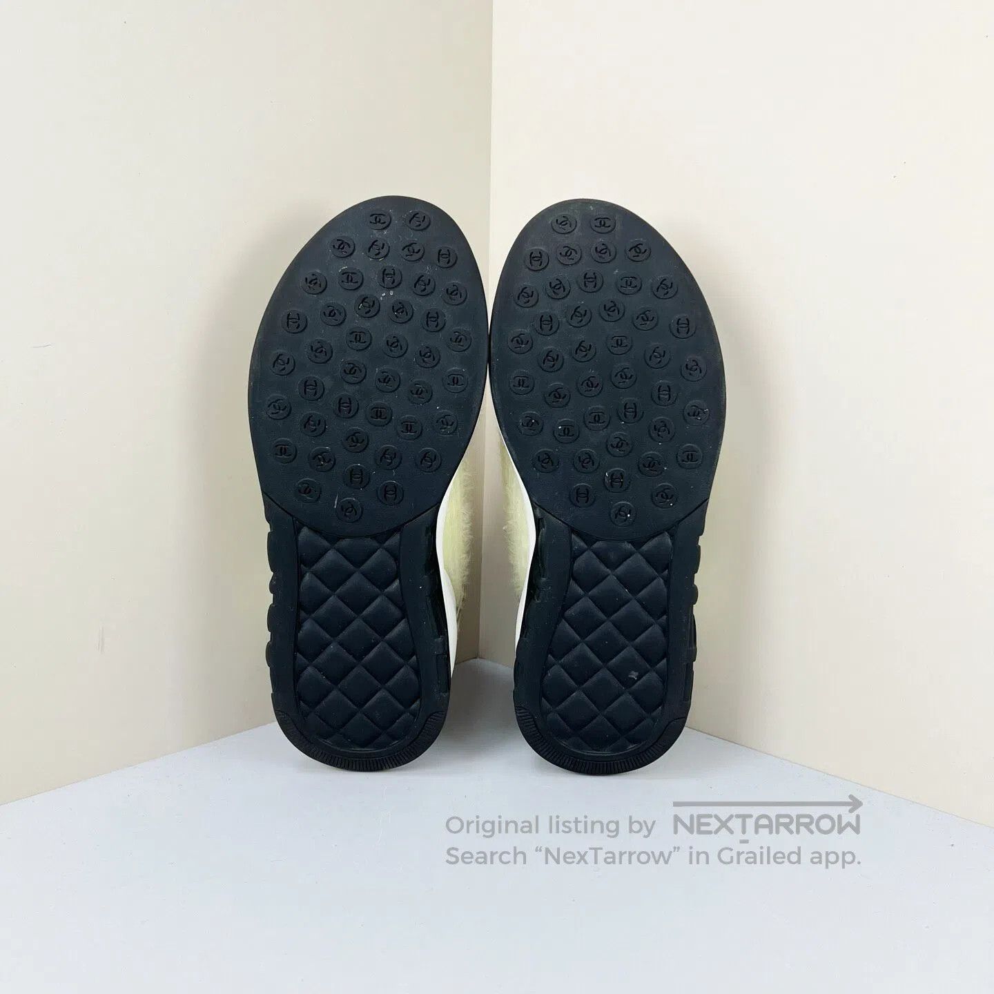Chanel Chanel Beige Chanel Knit CC Logo Sneakers| Size US 7 / IT 37 - 7 Thumbnail