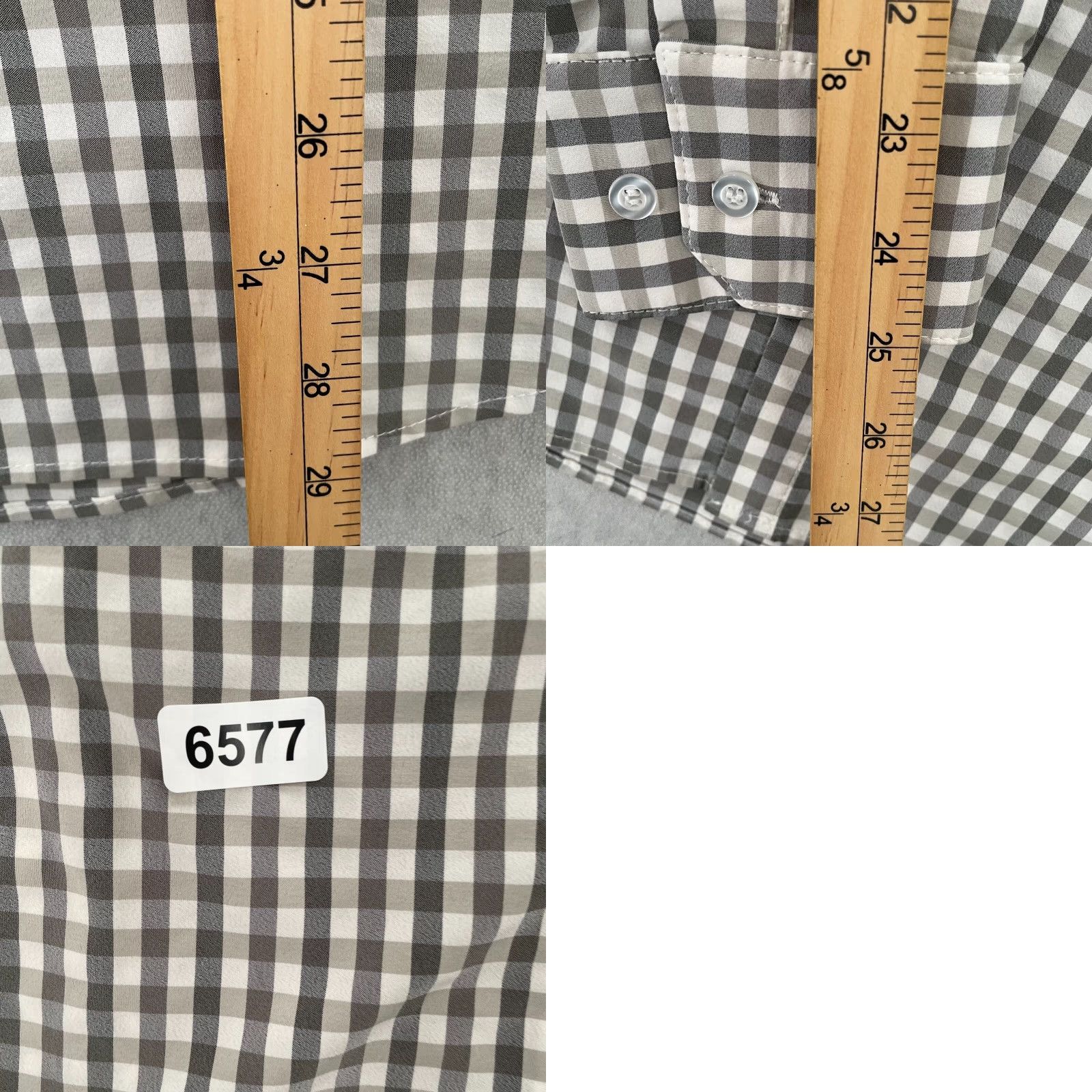 Mizzen+Main Mizzen+Main Shirt Adult Gray Button Up Performance Mens Large L Check Shirt Size US L / EU 52-54 / 3 - 8 Thumbnail
