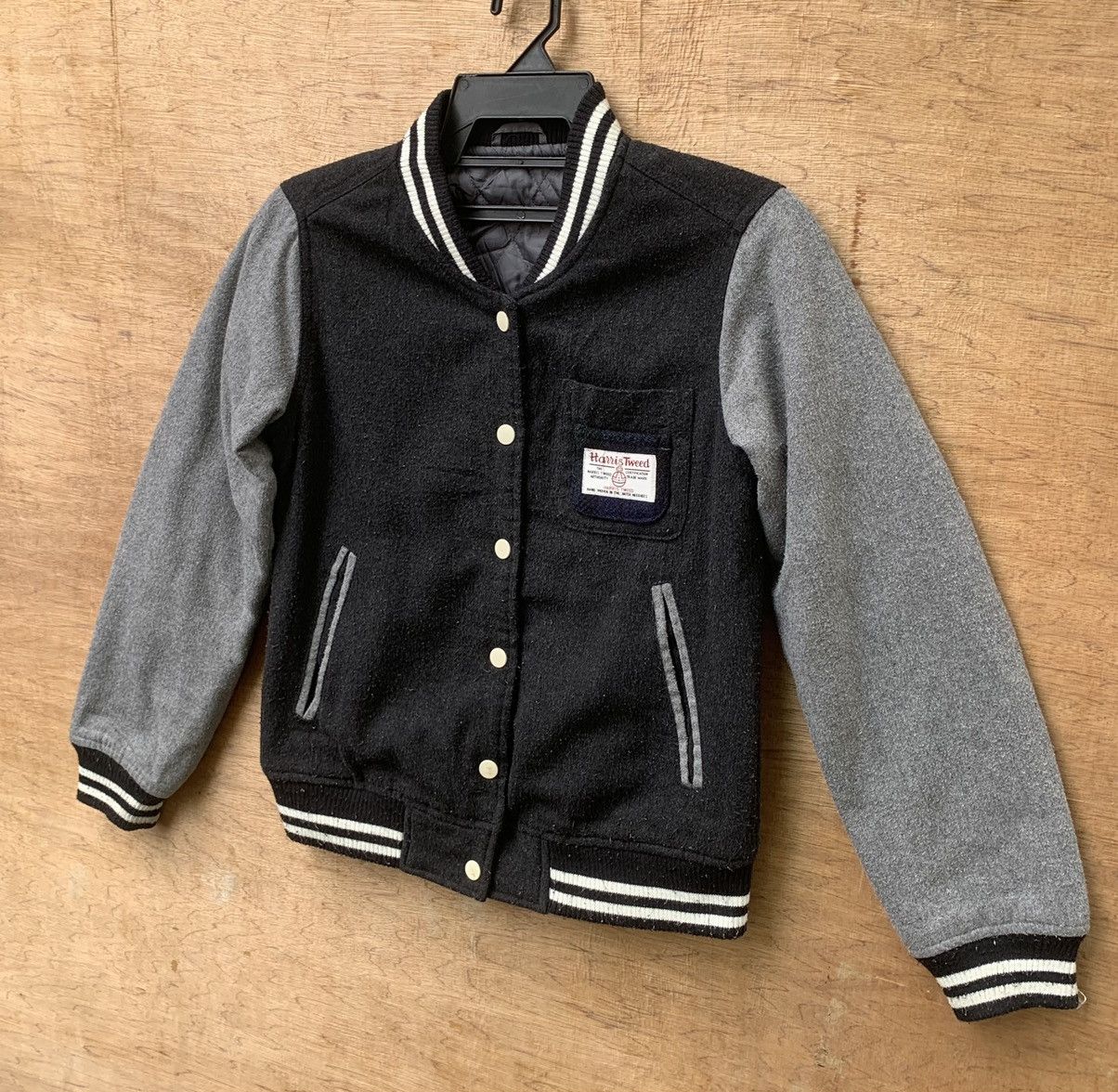 Harris Tweed Rare.. Harris Tweed Varsity Jacket Size US M / EU 48-50 / 2 - 3 Thumbnail