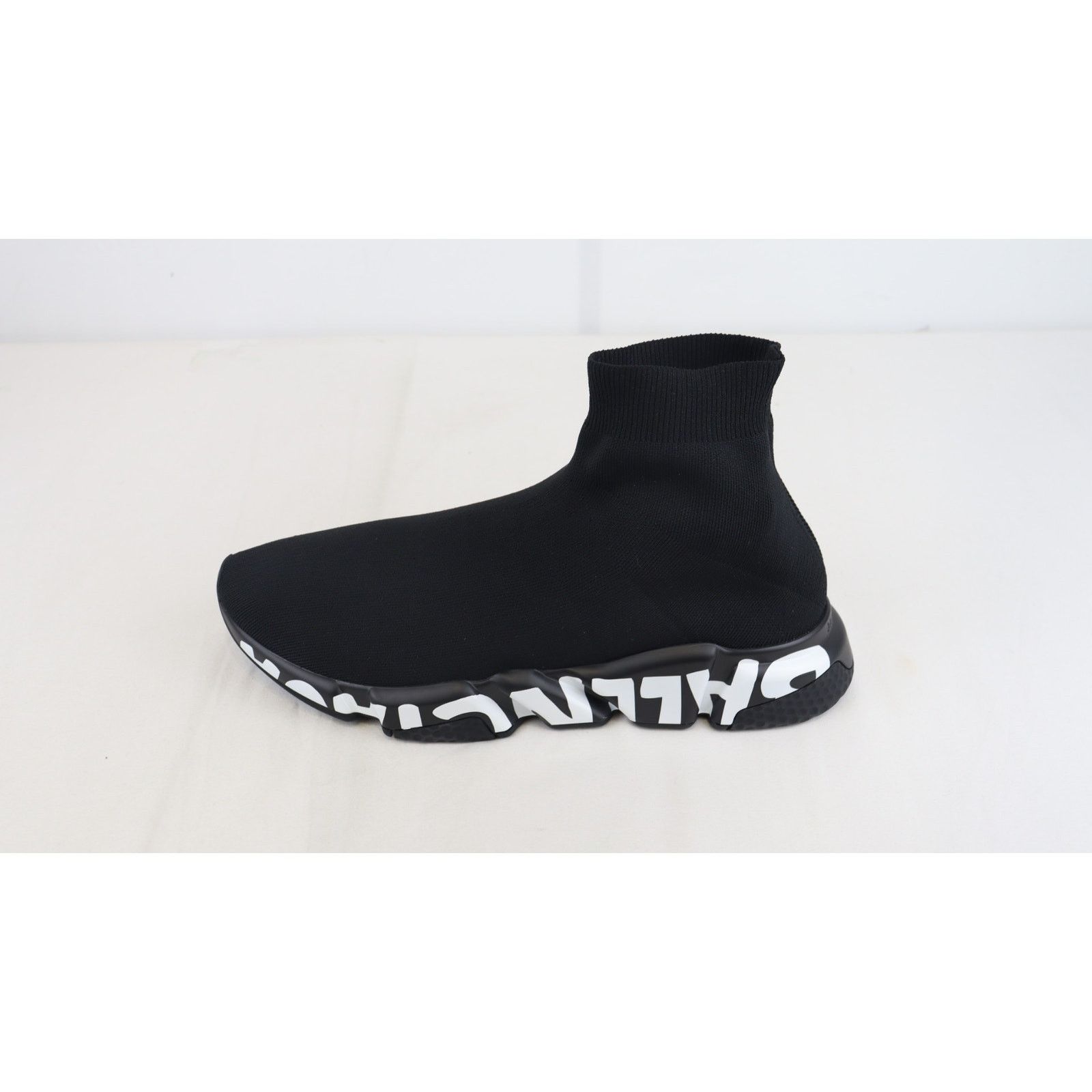 Balenciaga o1rshd1 Q.2 / Knit Graffiti Speed LT Graffiti Sneakers Black Size US 12 / EU 45 - 11 Thumbnail