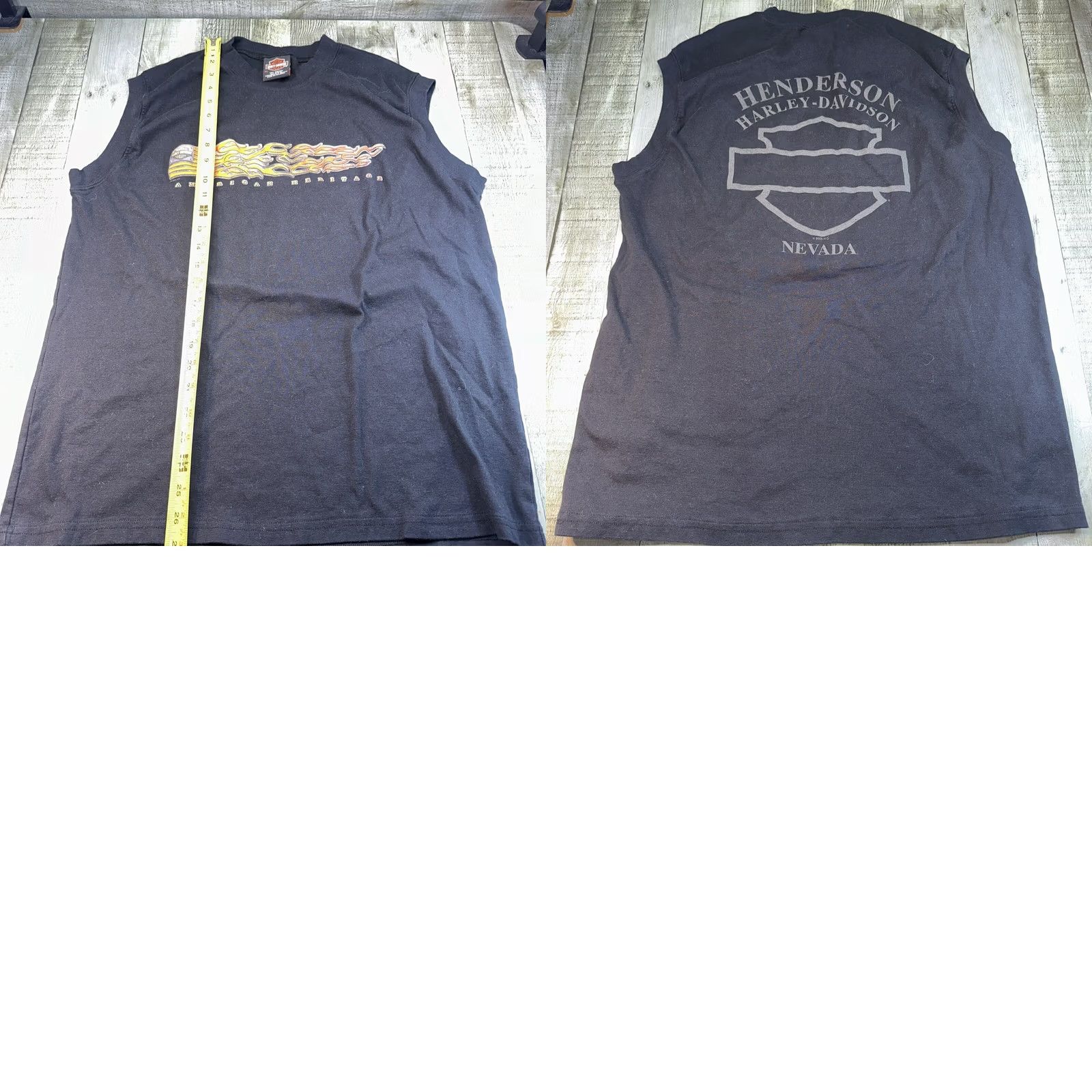 Harley Davidson VINTAGE Harley-Davidson Muscle Tank Top Shirt Men XL Black 2004 Size US XL / EU 56 / 4 - 8 Thumbnail