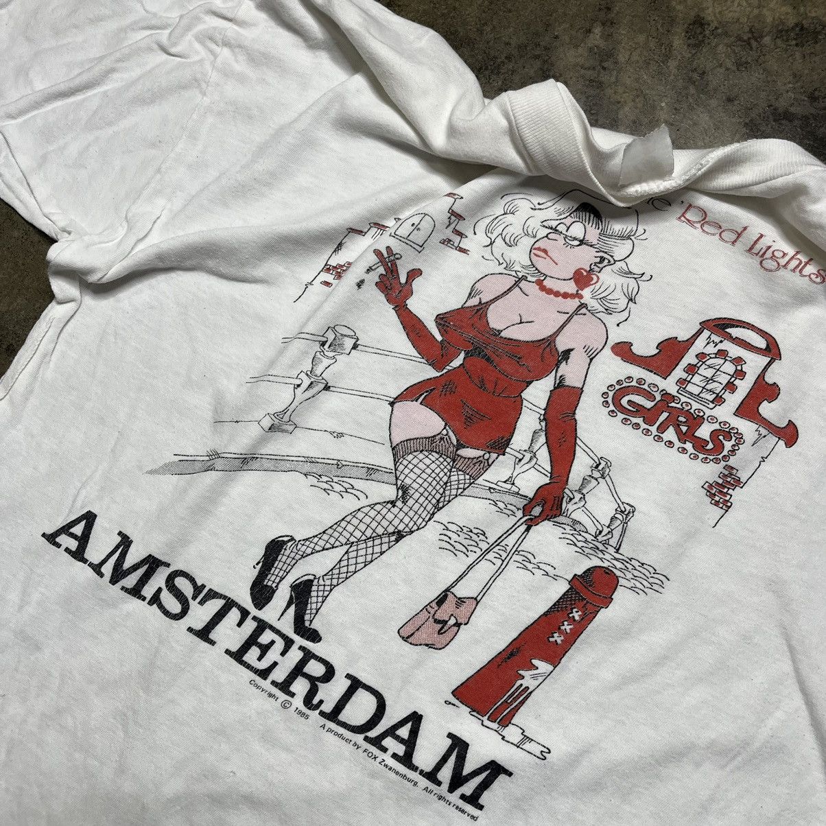 Vintage vintage 80s strip club amsterdam tshirt Size US XL / EU 56 / 4 - 2 Thumbnail