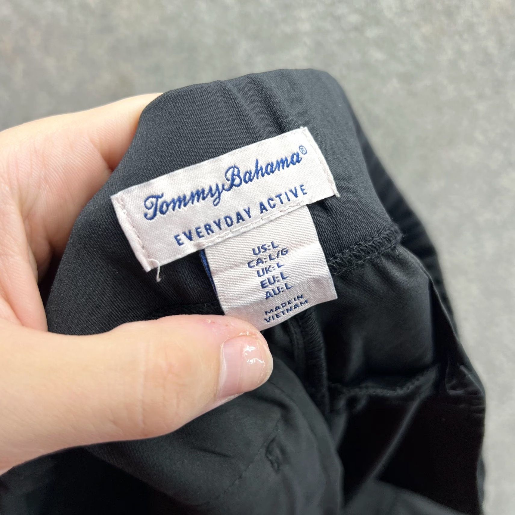 Tommy Bahama Tommy Bahama Sweatpants Pants Womens Large Black Everyday Active Knit Jogger Tapered Casual Size 36" / US 14 / IT 50 - 2 Thumbnail