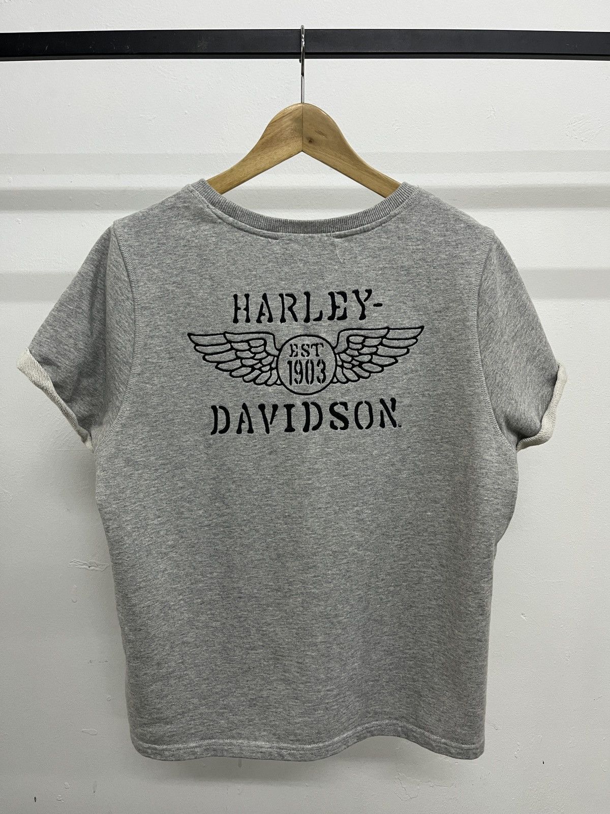 Harley Davidson Vintage Harley Davidson Thermal Sleeve Rollover Backhit Size US S / EU 44-46 / 1 - 8 Thumbnail