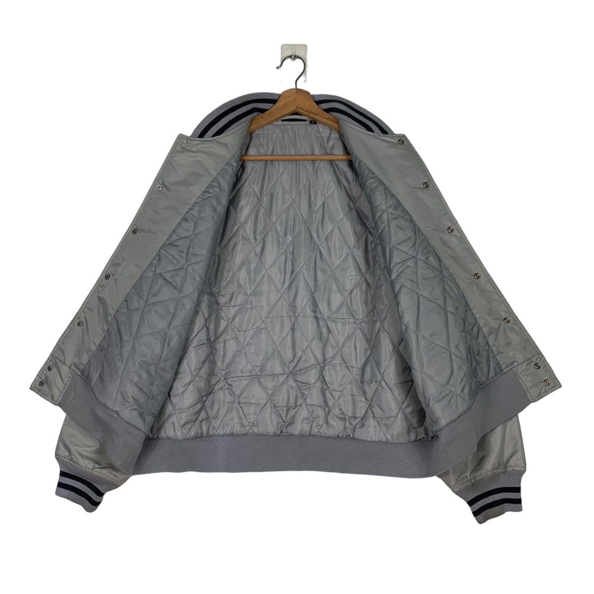 Japanese Brand HILLCROP Grey Varsity Jacket Coach Jacket #0921-C41 Size US M / EU 48-50 / 2 - 11 Thumbnail